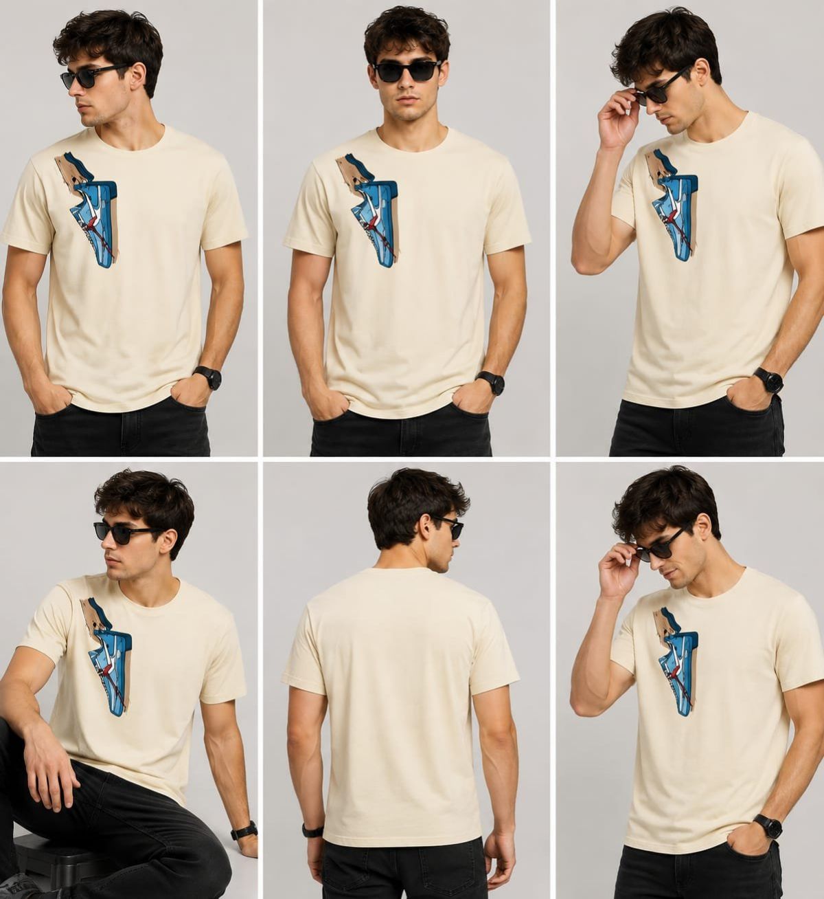 Cotton Blend Printed Unisex T-Shirts