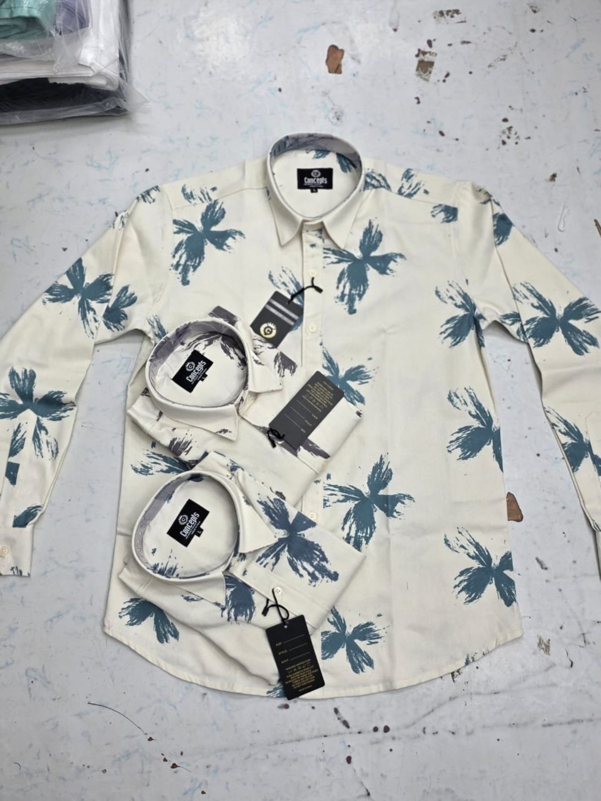 Concepts Men's Shirts Natural Printed Cotton