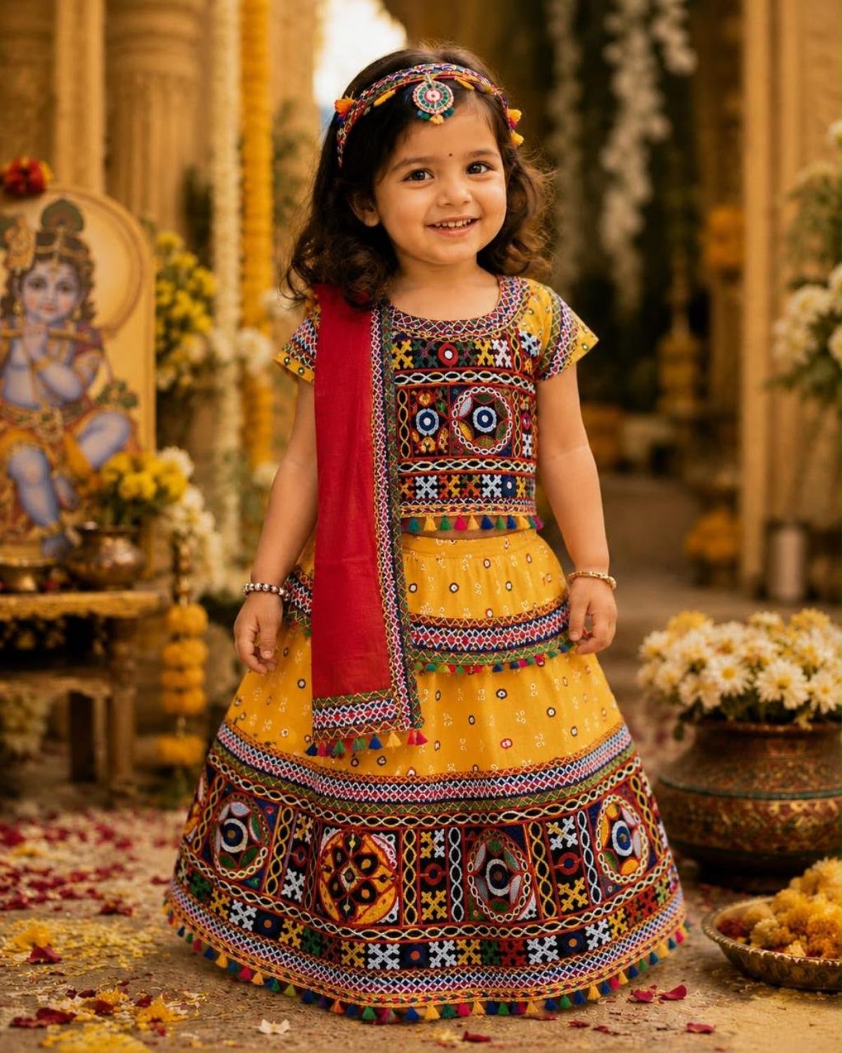 SG Fashion Kids Girls Lehenga Choli Set