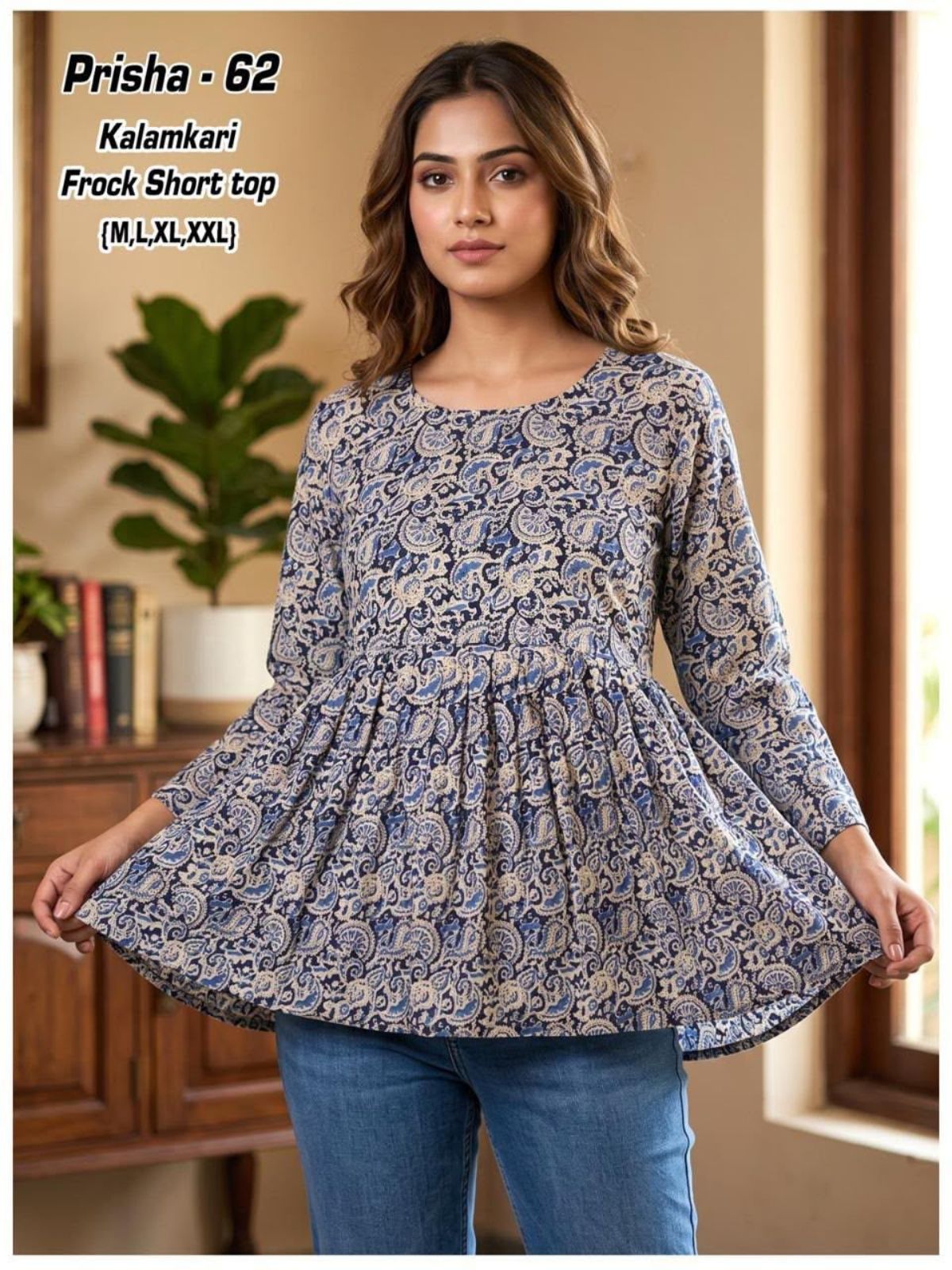 Women's Short Ghera Top- Prisha-62