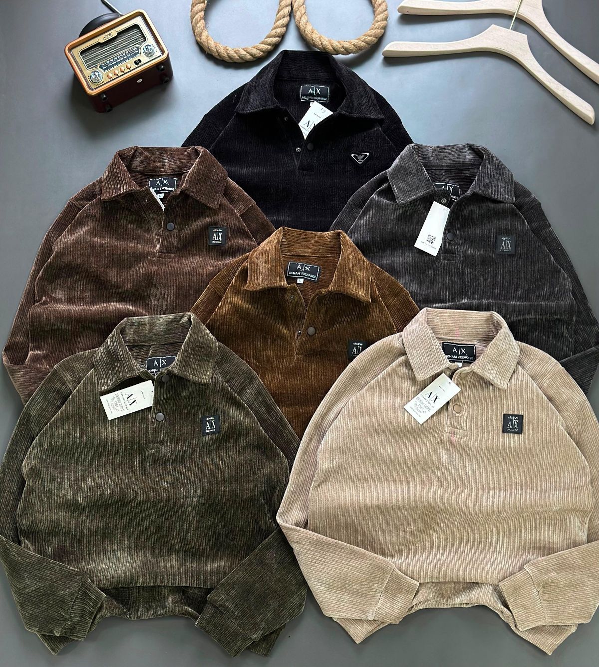 Men's Imported Chinese Velvet Quality Standard Collared Pullover