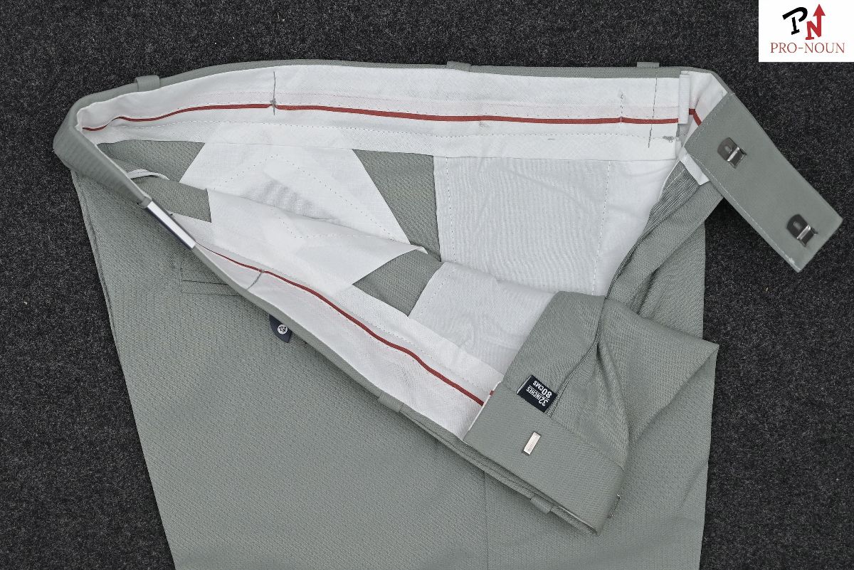 Pro-Noun Men's  Formal Trouser Pants With Adjustable belt D No- Signature 240-7(30-36)- Mint green