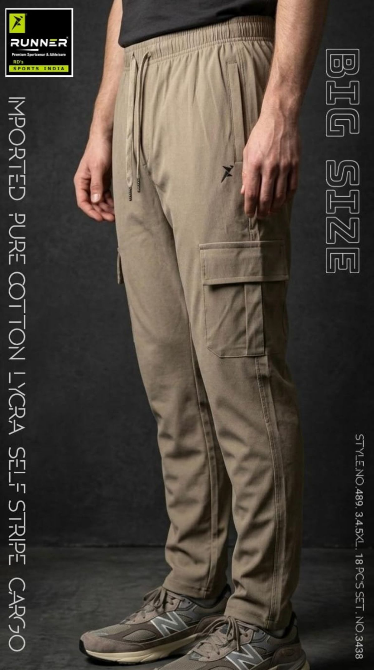 RUNNER Men's Cargo Pants D No- 489