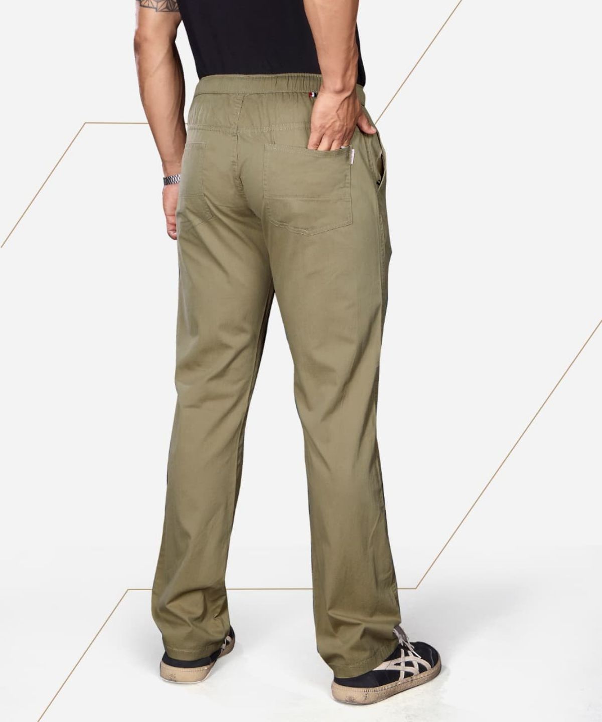 Pro-Noun Men's Lounge Wear Cotton Trackpant- D No- Cotonix-9-610-Tan