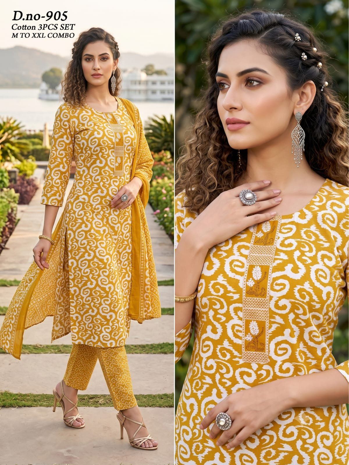 Women's Cotton 3 Pcs Set- 905