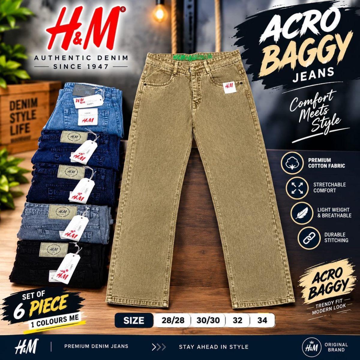 Updry Men's H&M Baggy Pants