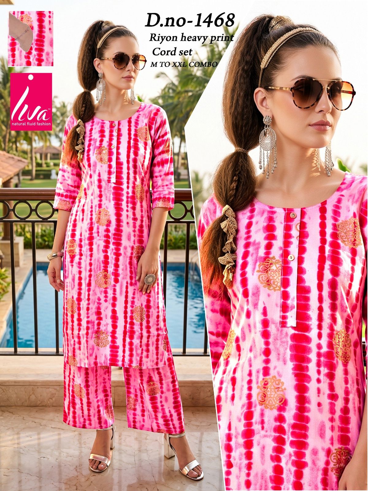 Women's Designer Kurti and bottom set- 1468