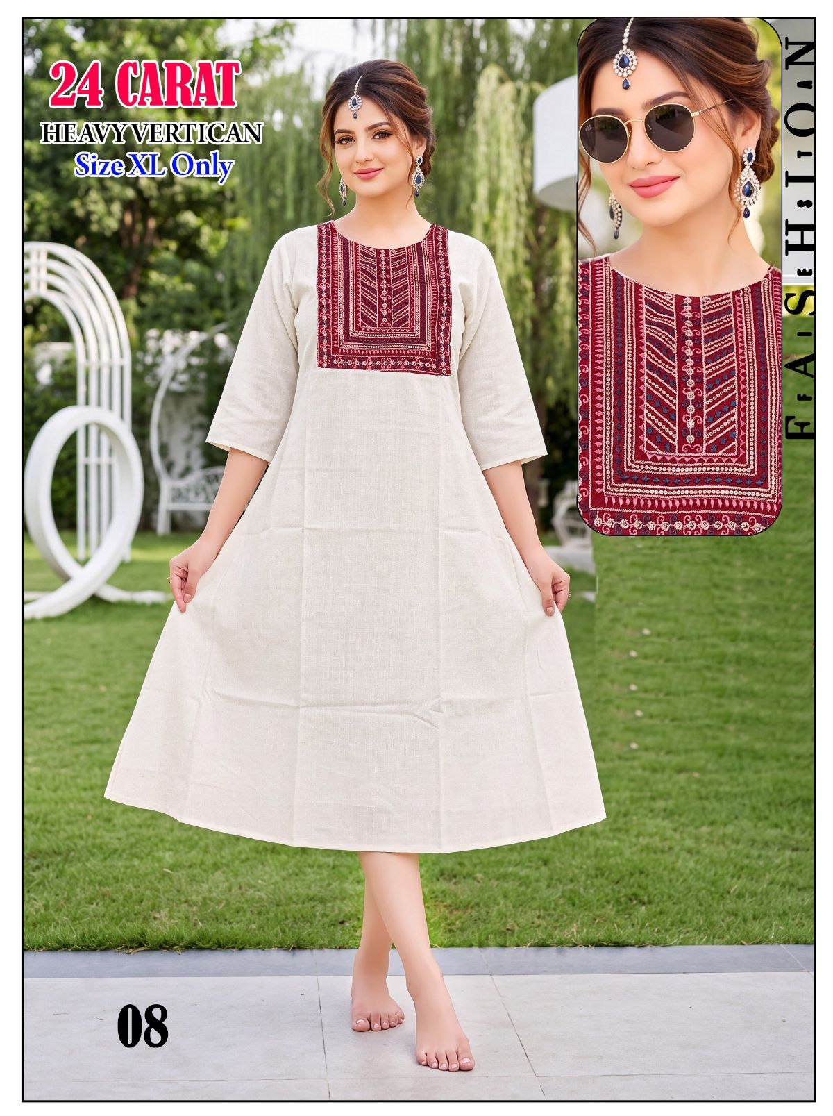 Shree Surbhi Women's Anarkali Suit Set- 24 Caret- 08