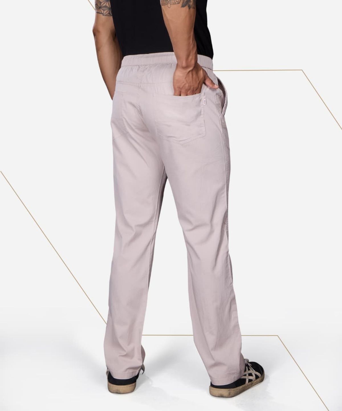 Pro-Noun Men's Lounge Wear Cotton Trackpant- D No- Cotonix-9-610-Beige