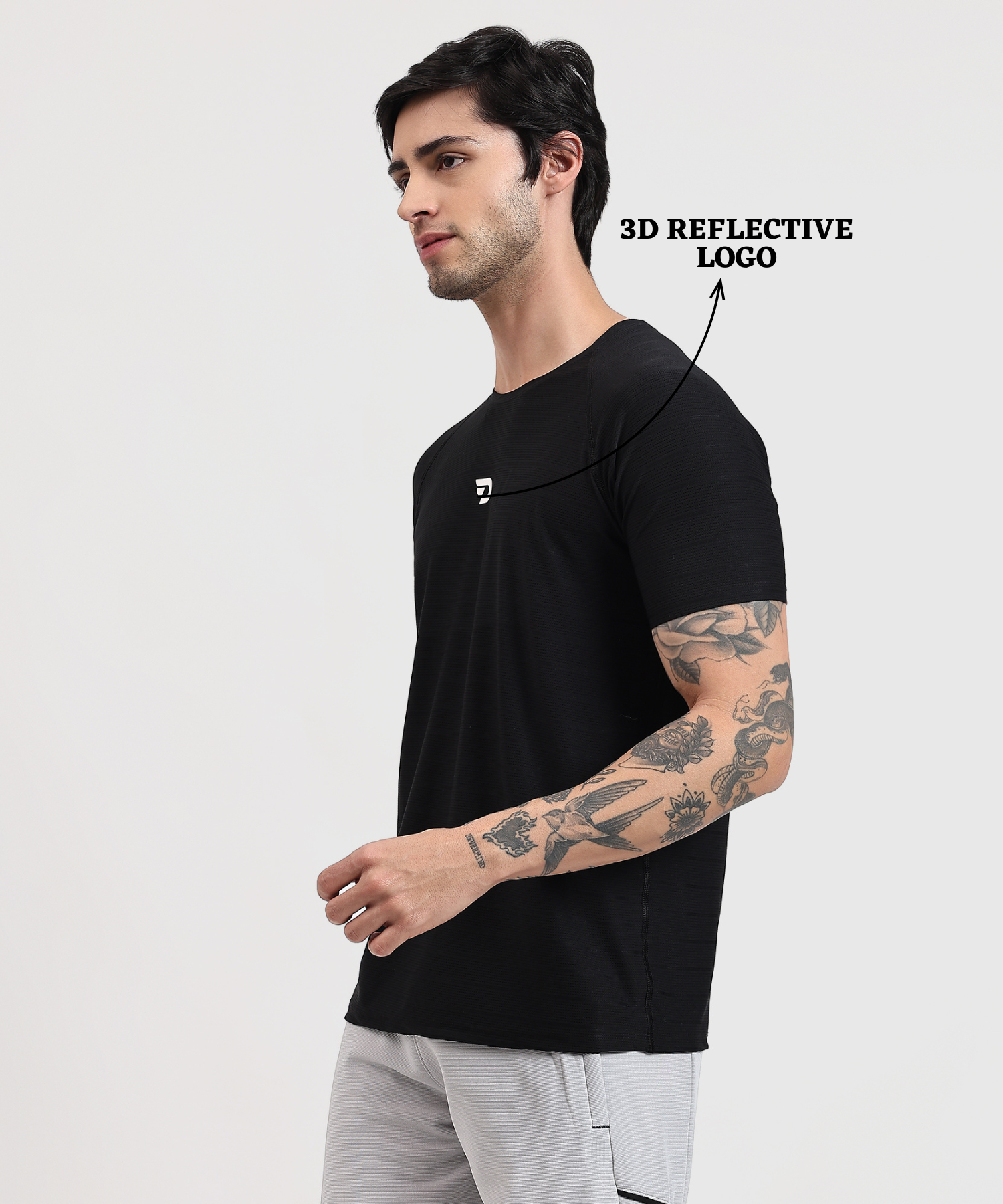 Power T-shirt - Pin Point Mess Lycra (GSM 180)