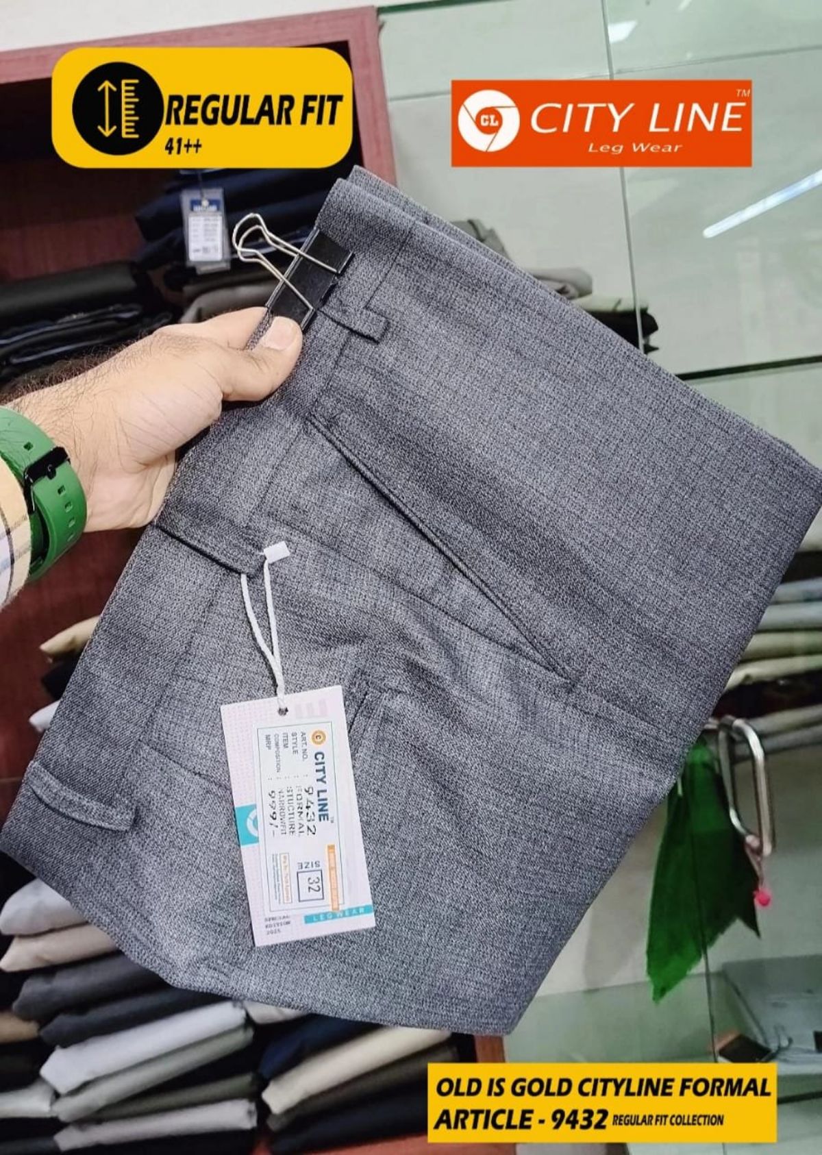 Men's Premium Poly Cotton Formal Pants -9432