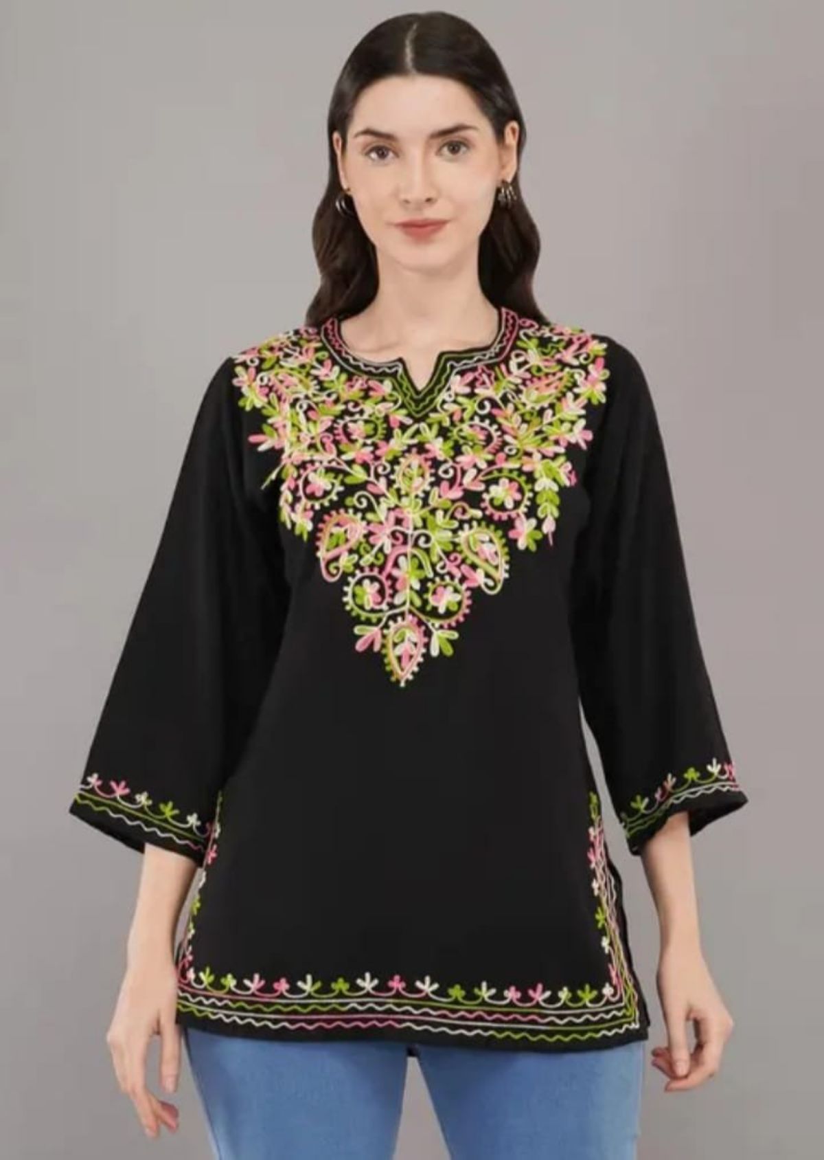 Women's Plain Short Cotton Kurta