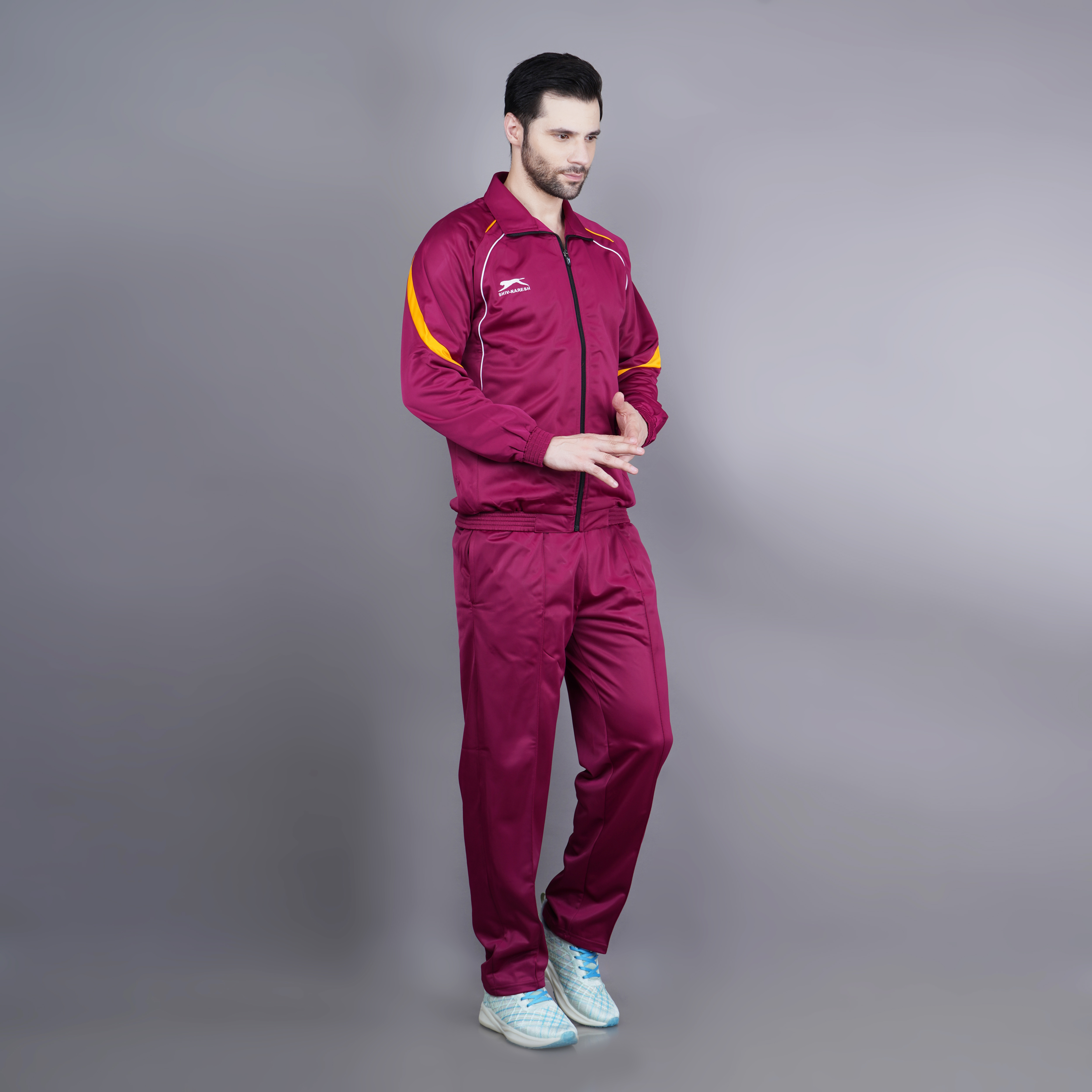 Men's Tracksuit  445A-TP-Rust/Yellow/White-XL