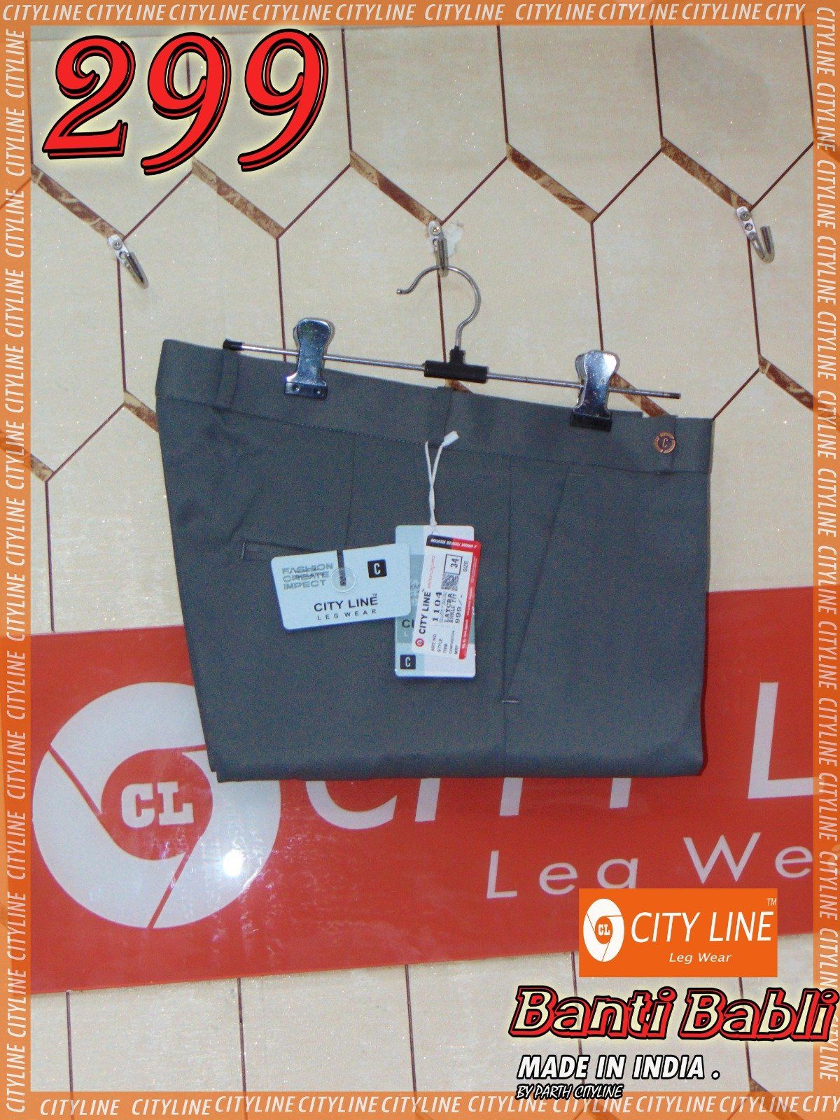 Men's Premium Ankle Fit Lycra Formal Pants -Banti Babli- Dark Grey