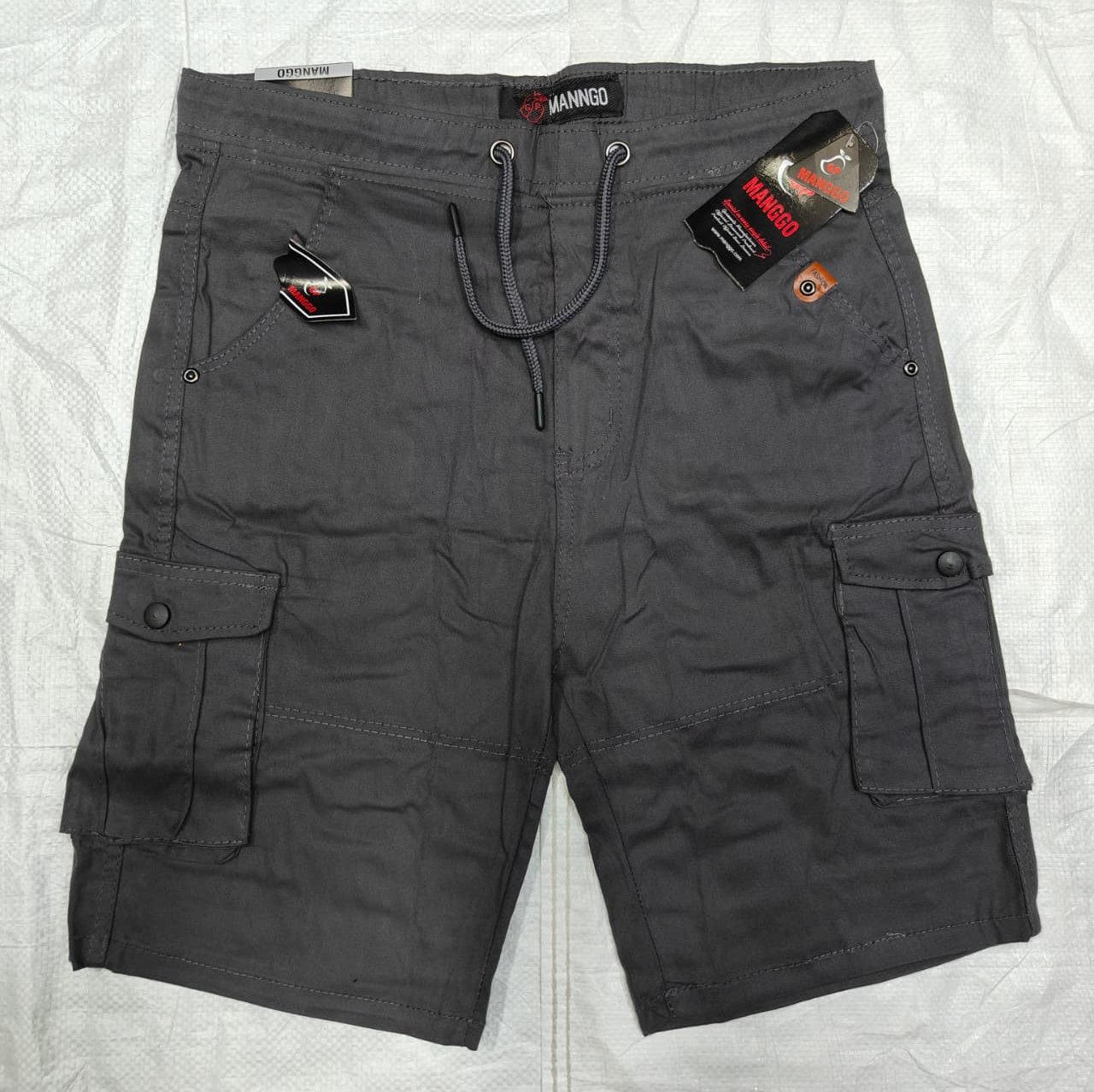Mango Six Pockets Men's Shorts-Dark Grey