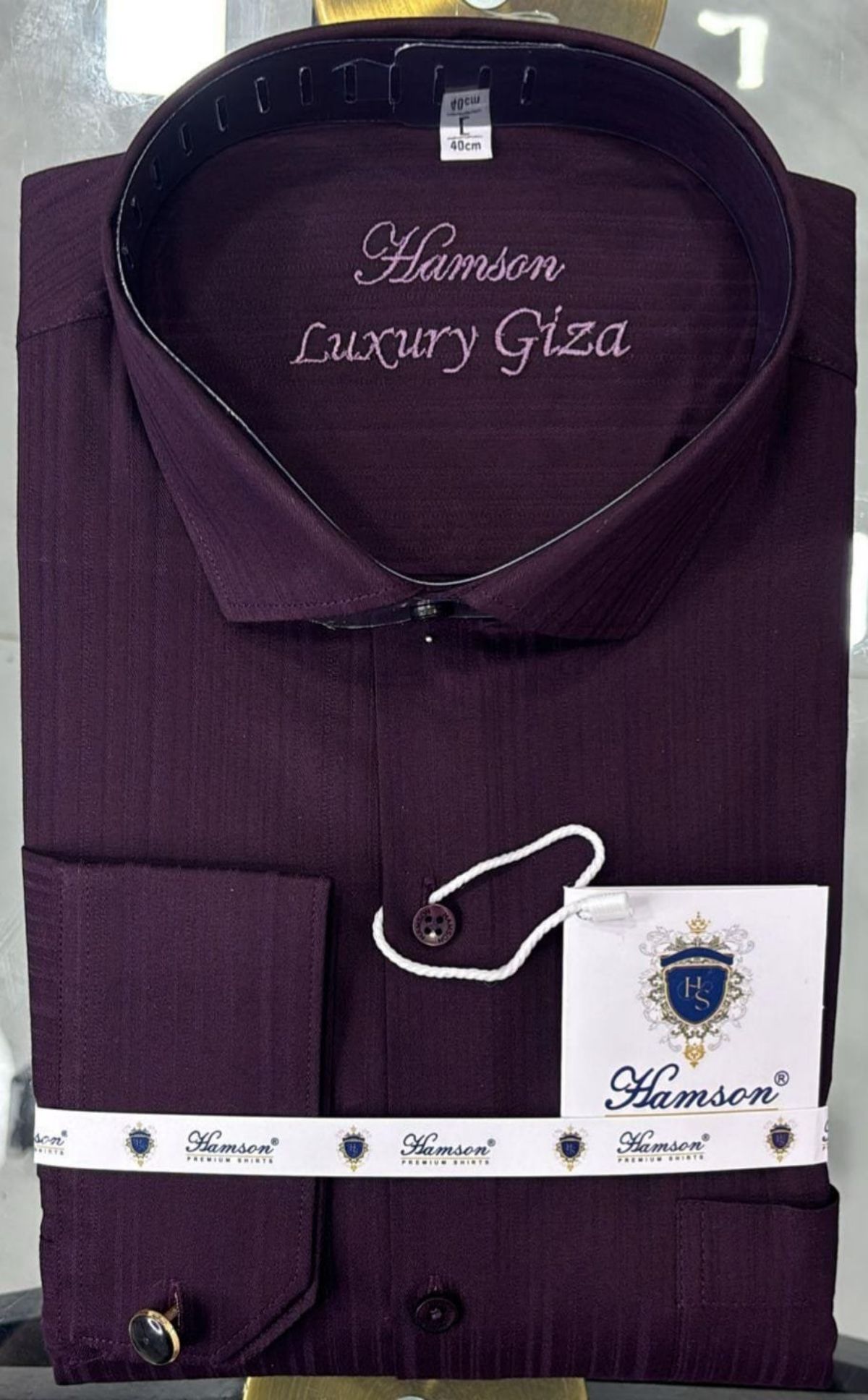 Hamson Italian Giza Cotton Designer Shirts for Men's Lycra
