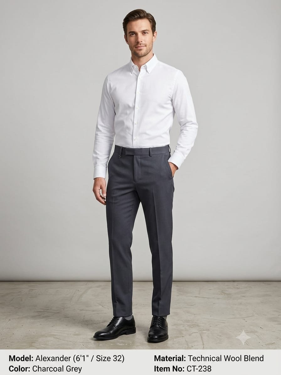 Updry Narrow Barbie Men's Formal pants -Black