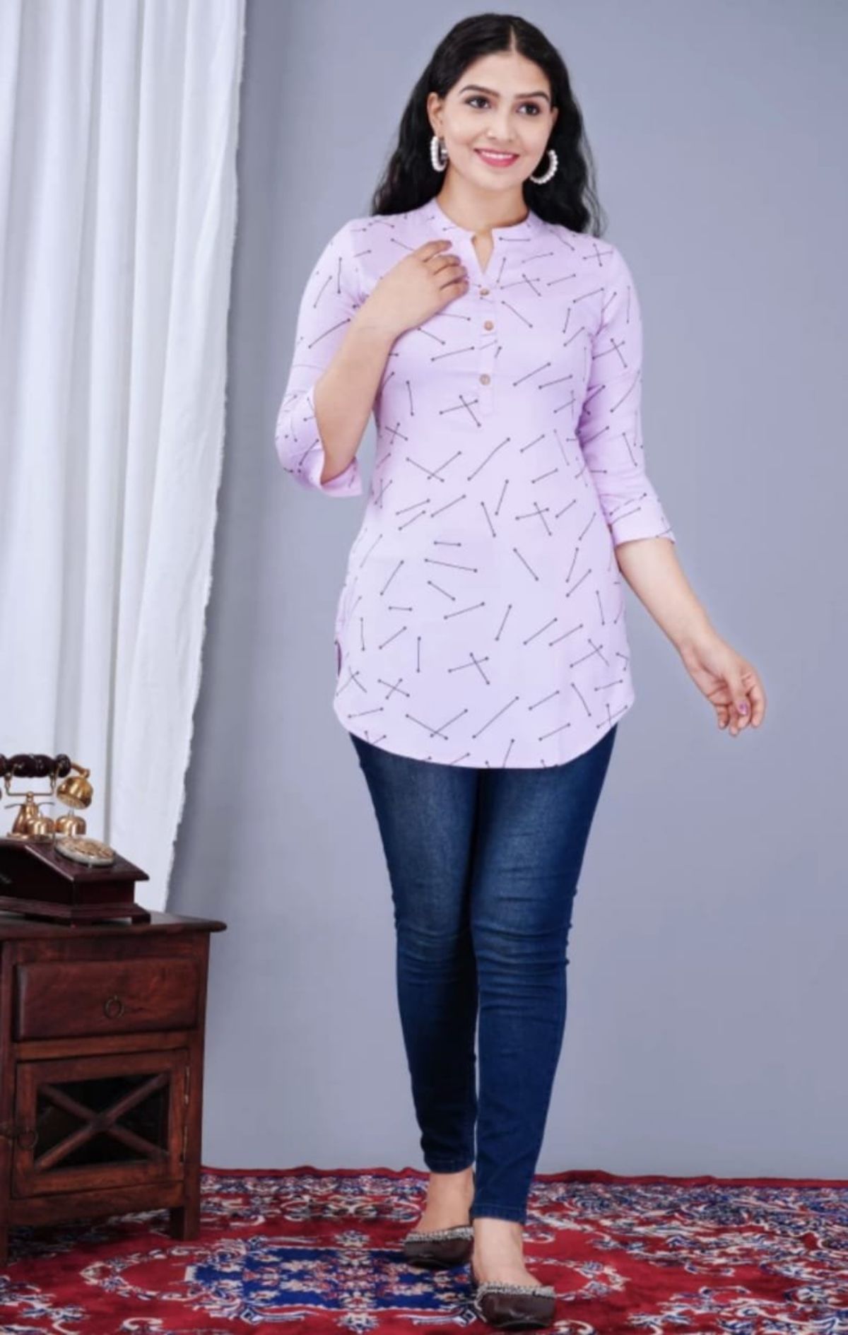 Printed Shorts Kurti