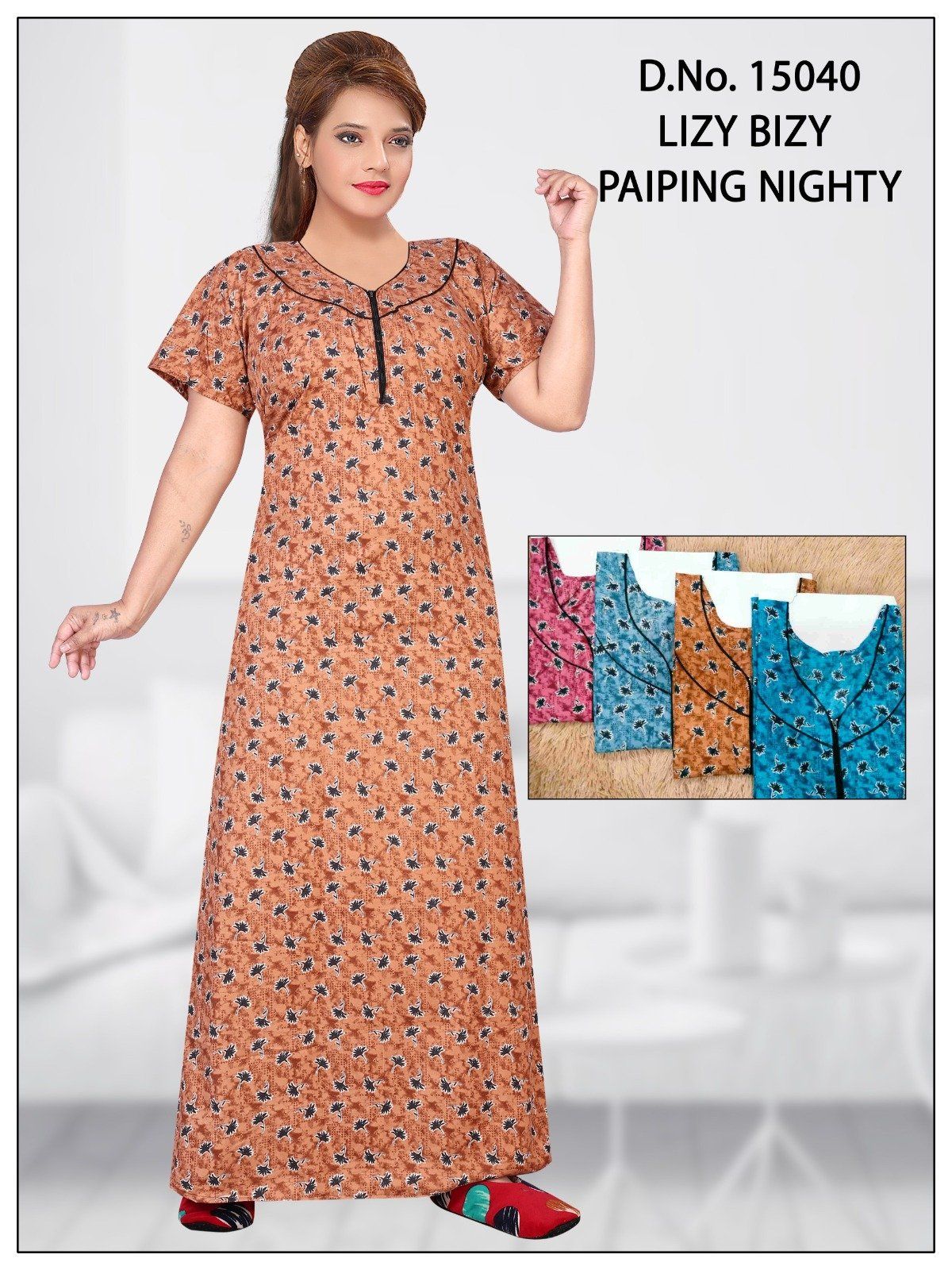 Seven Cross Women's Lizy Bizy Lace Nighty D No- 15040