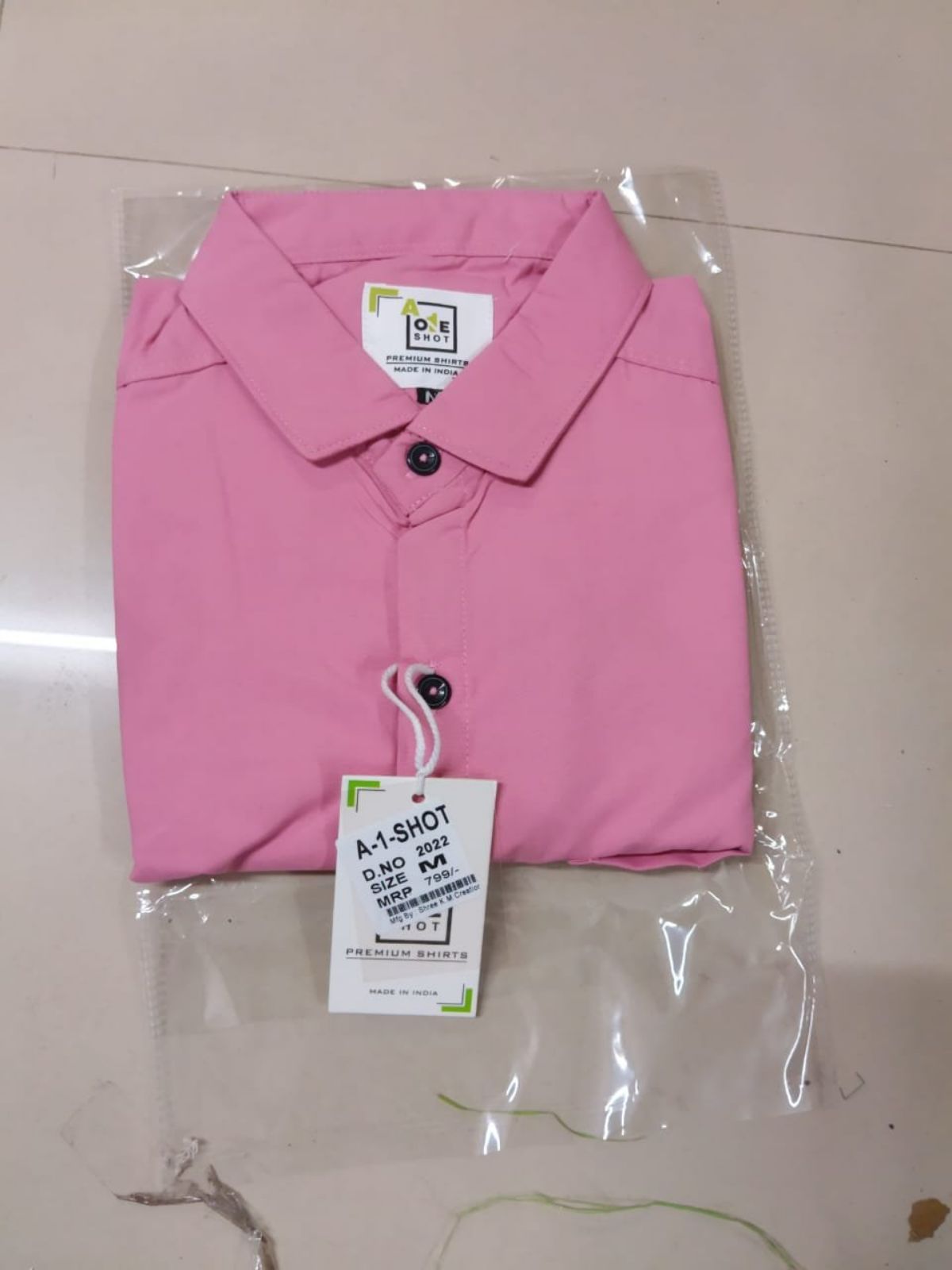 Shree Yash Both Side Laffer Men's Plain Shirts-Pink