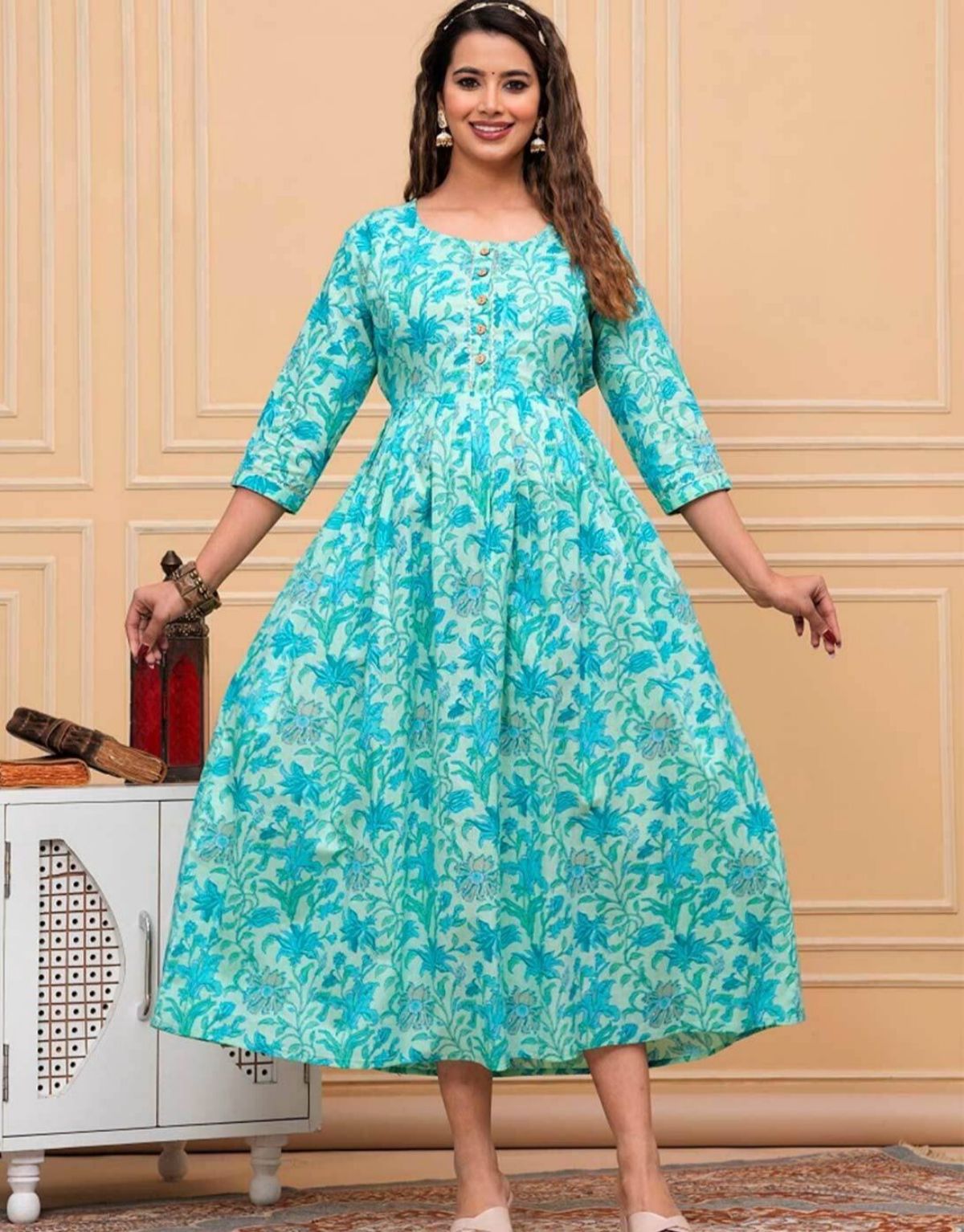 Women's Rayon Printed Gown