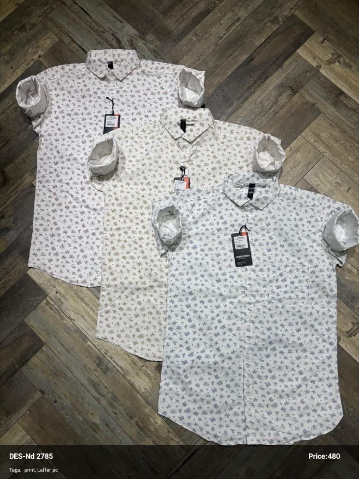 Never Down Men's Laffer PC Shirts -2785