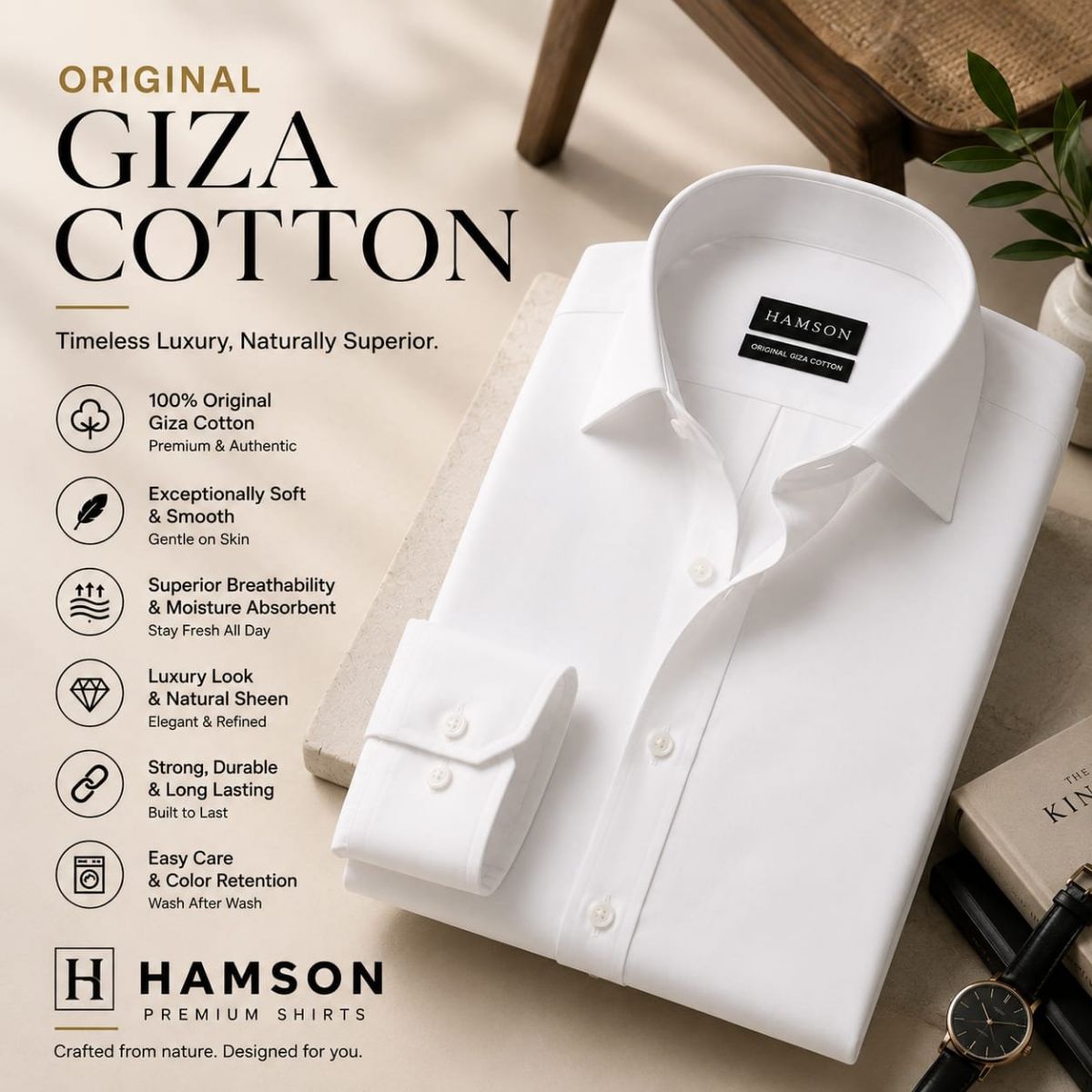 Hamson Giza Cotton Shirts For Men