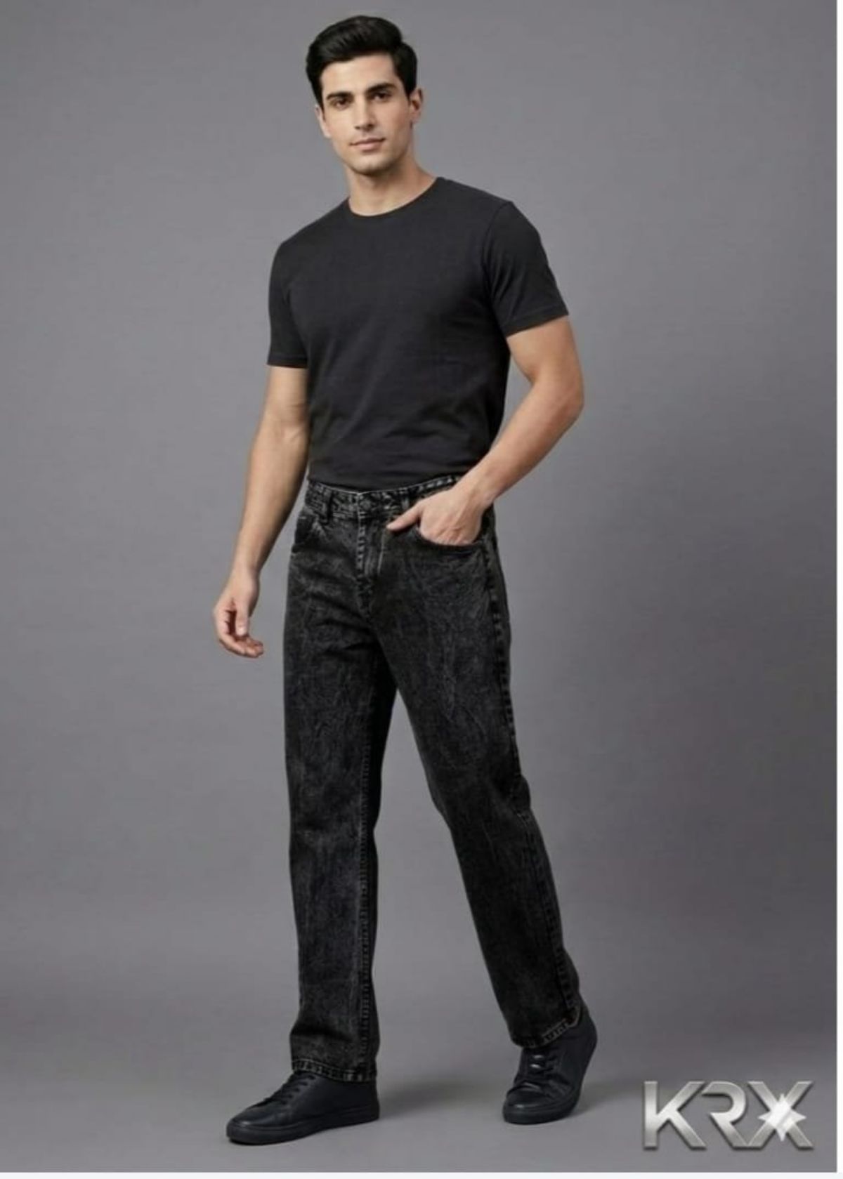 KRX Men's Momfit Jeans Cotton Ekru