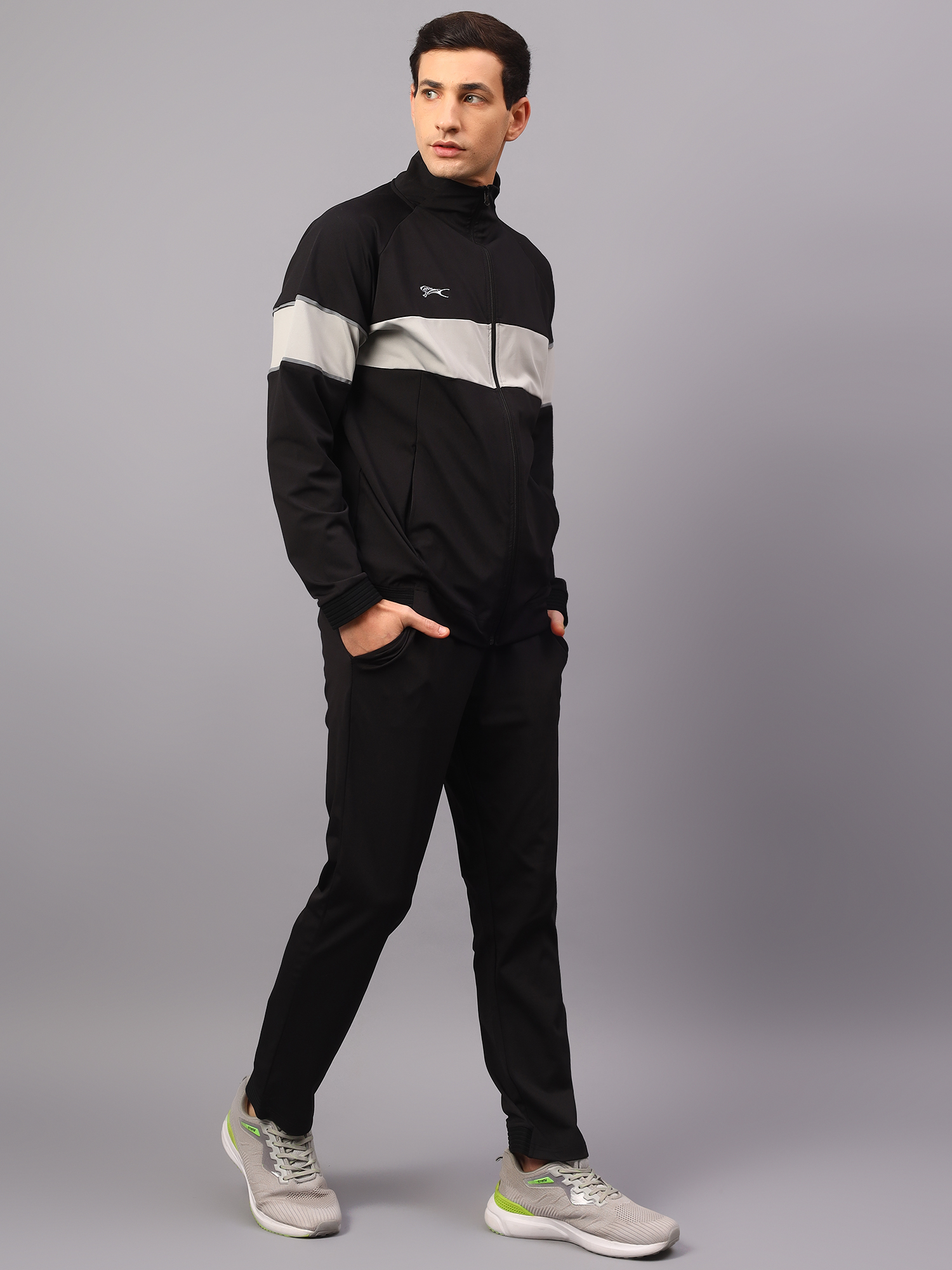 Men's Tracksuit  SNTSW101M-Black/Light Grey-XXL