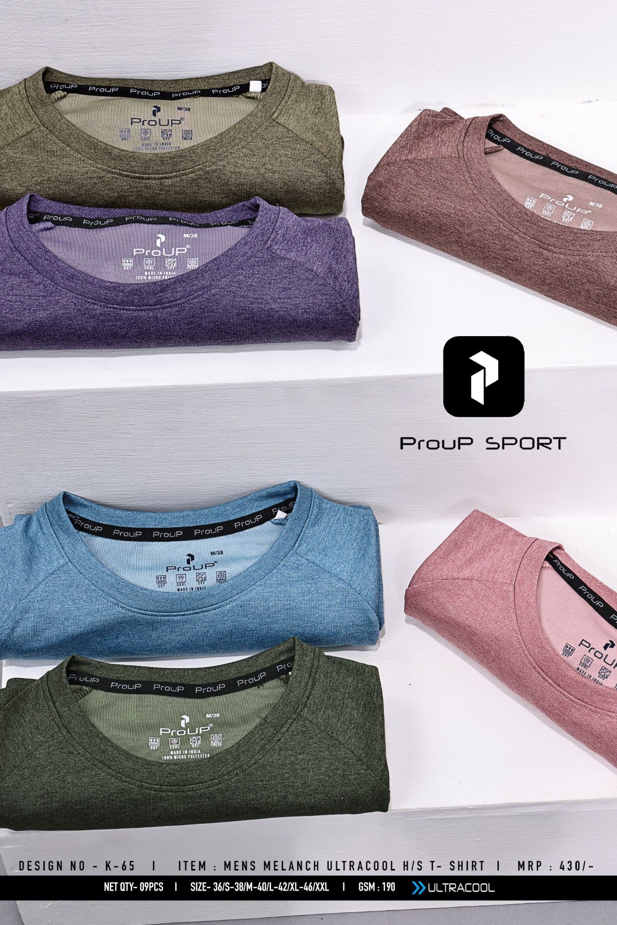 Men's Plain Round Neck Neck Half Sleeves T-shirts - D No K-65