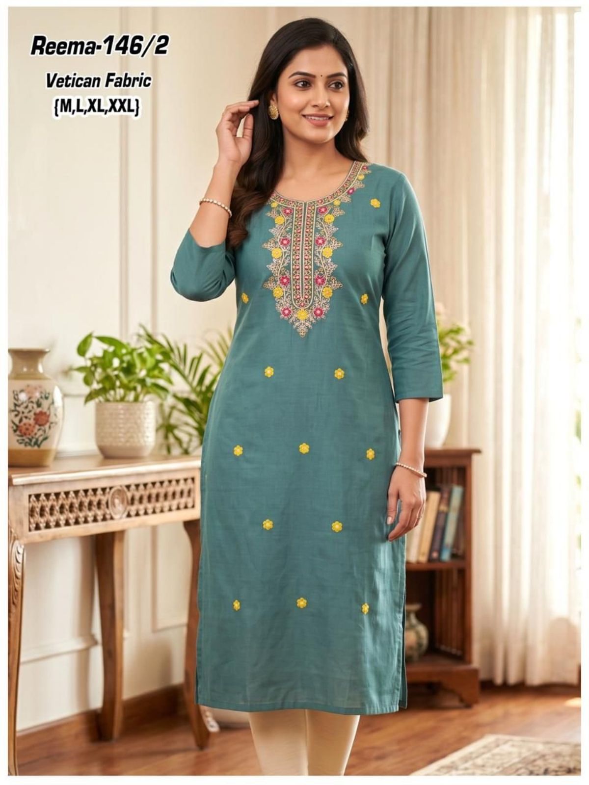 Women's Ethnic Wear Vetican Straight Kurti Reema-146/2