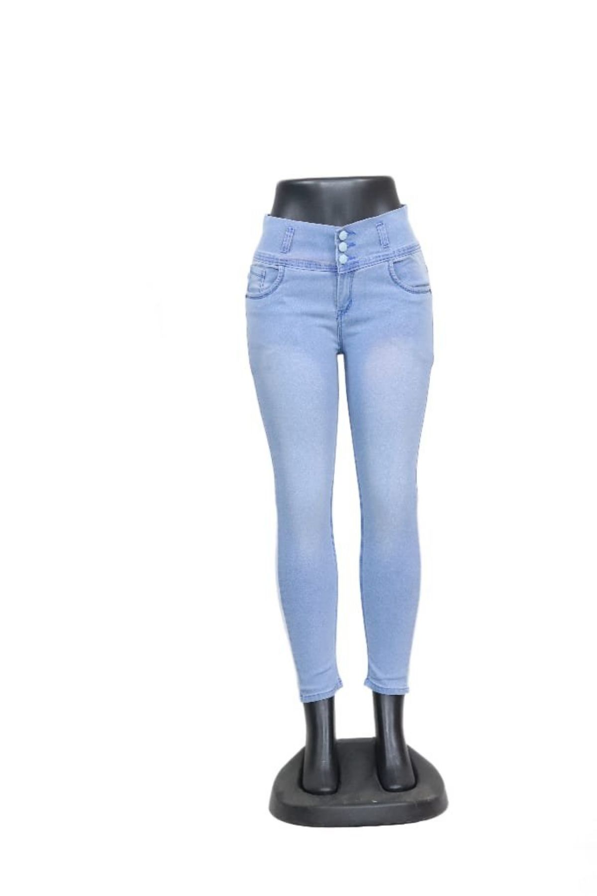 Women's 3 Button Jeans- Yi65