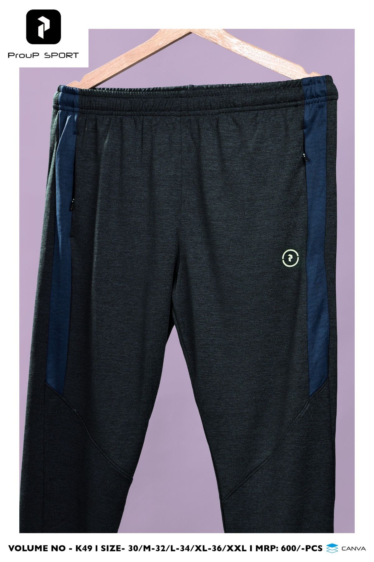 Men's 100% Grindle Polyester Trackpants D No-K-49