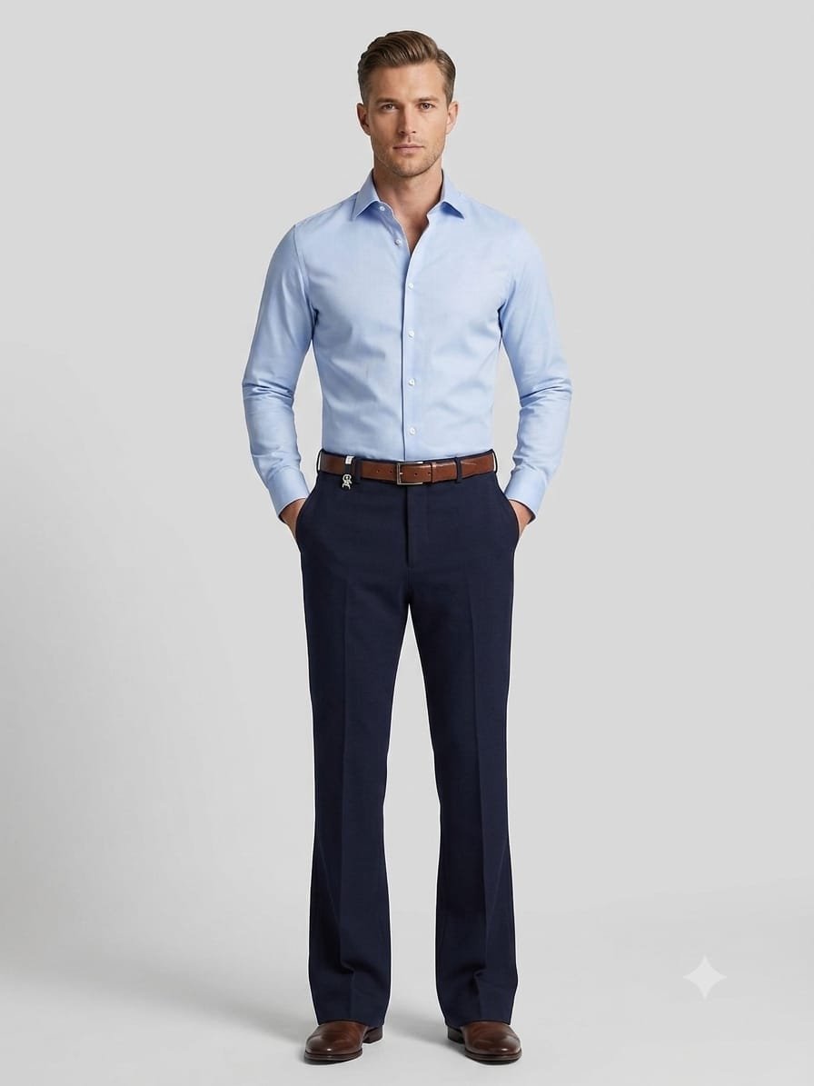 Updry Bootcut Barbie Men's Formal pants -Dark Navy