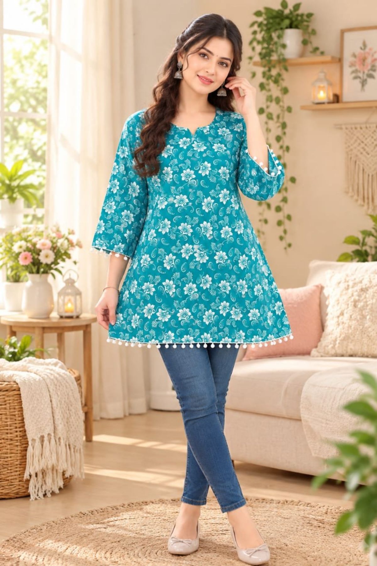 Women's Cotton Short Frock Kurti