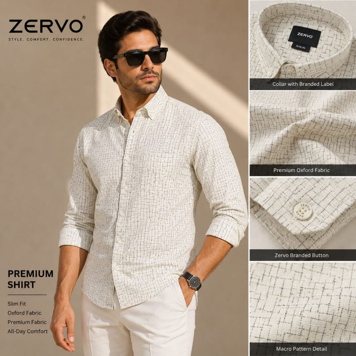 Zervo Men's Cotton Oxford Printed Shirts
