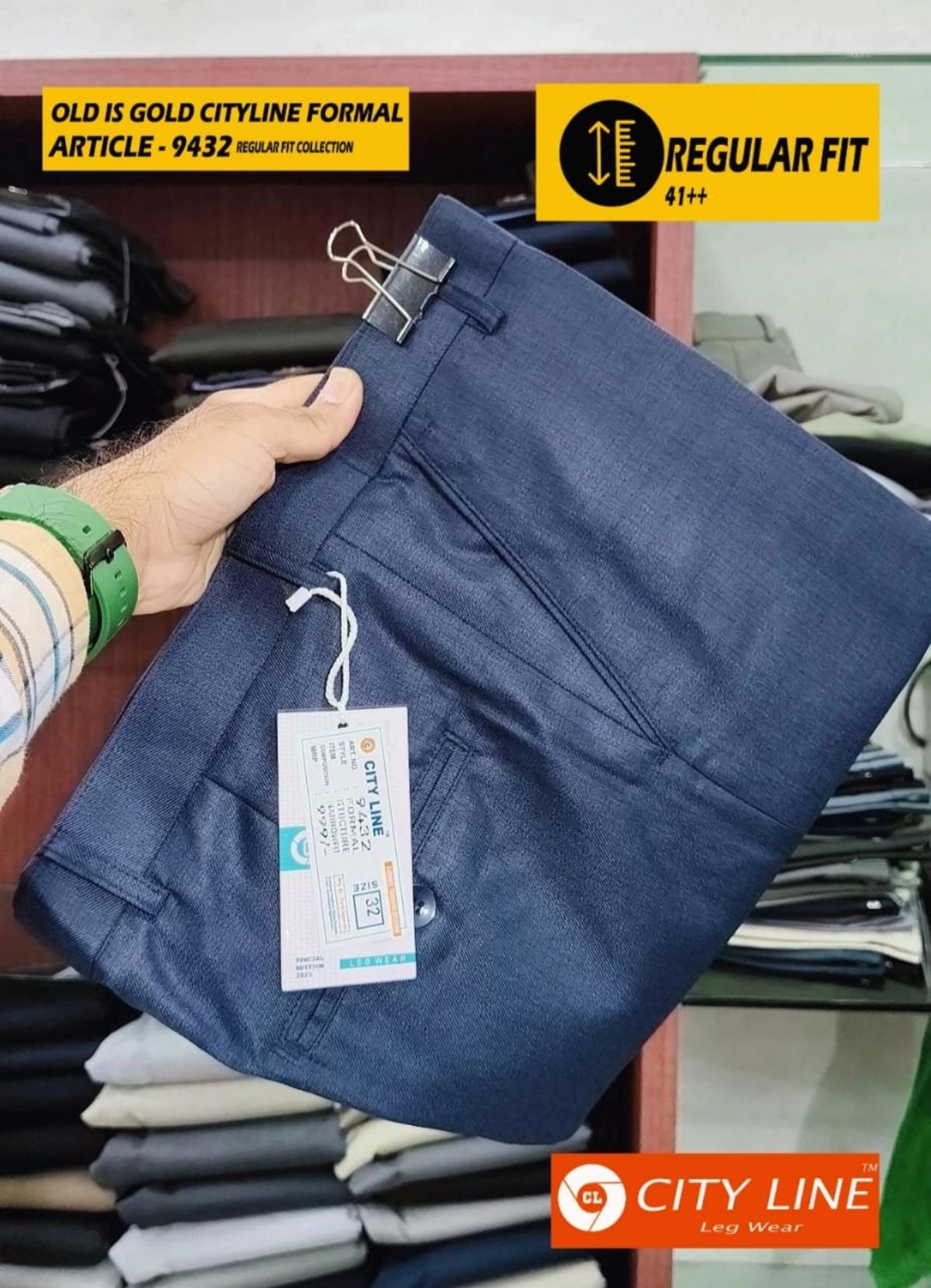 Men's Premium Poly Cotton Formal Pants -9432