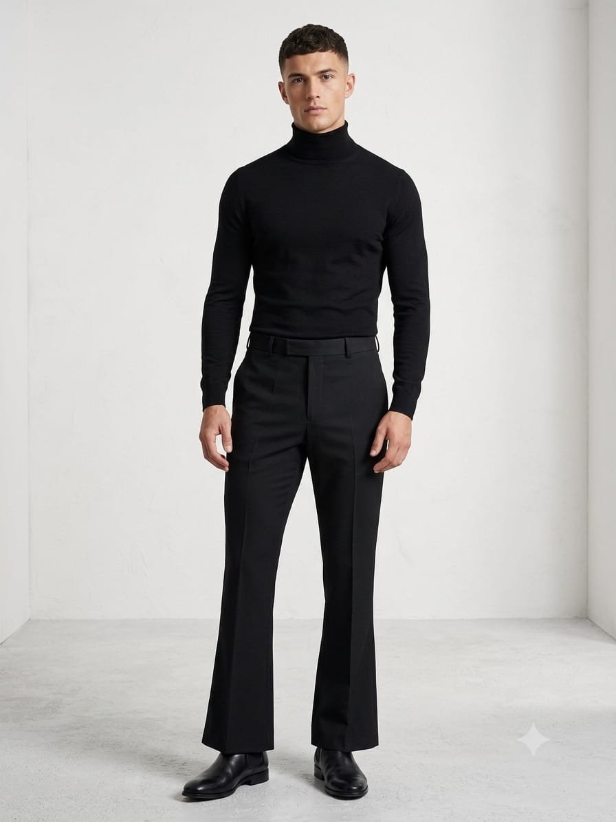 Updry Bootcut Barbie Men's Formal pants -Black