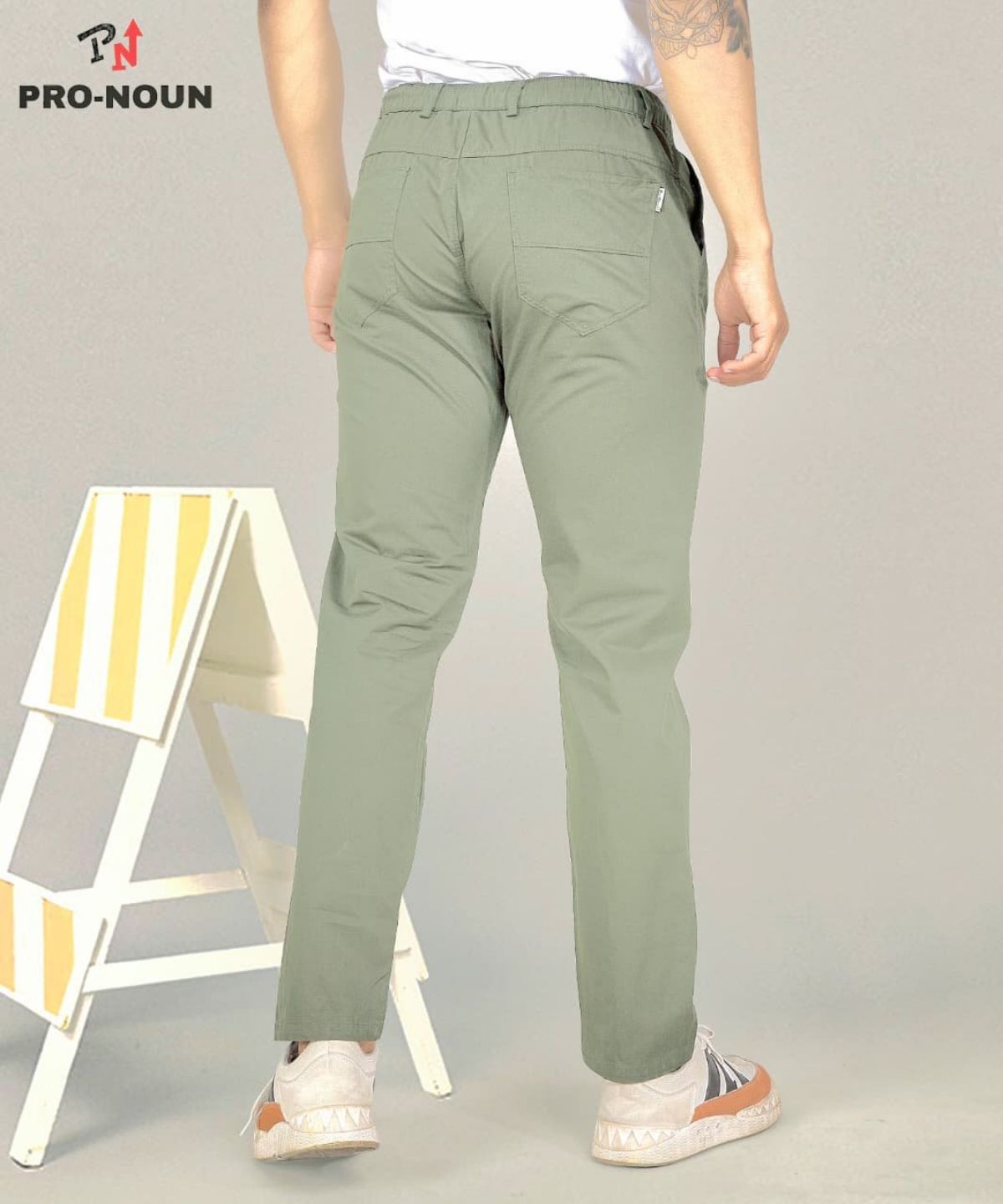 Pro-Noun Men's Lounge Wear Cotton Trackpant- D No- 1715 (4XL-6XL)-Pista Green