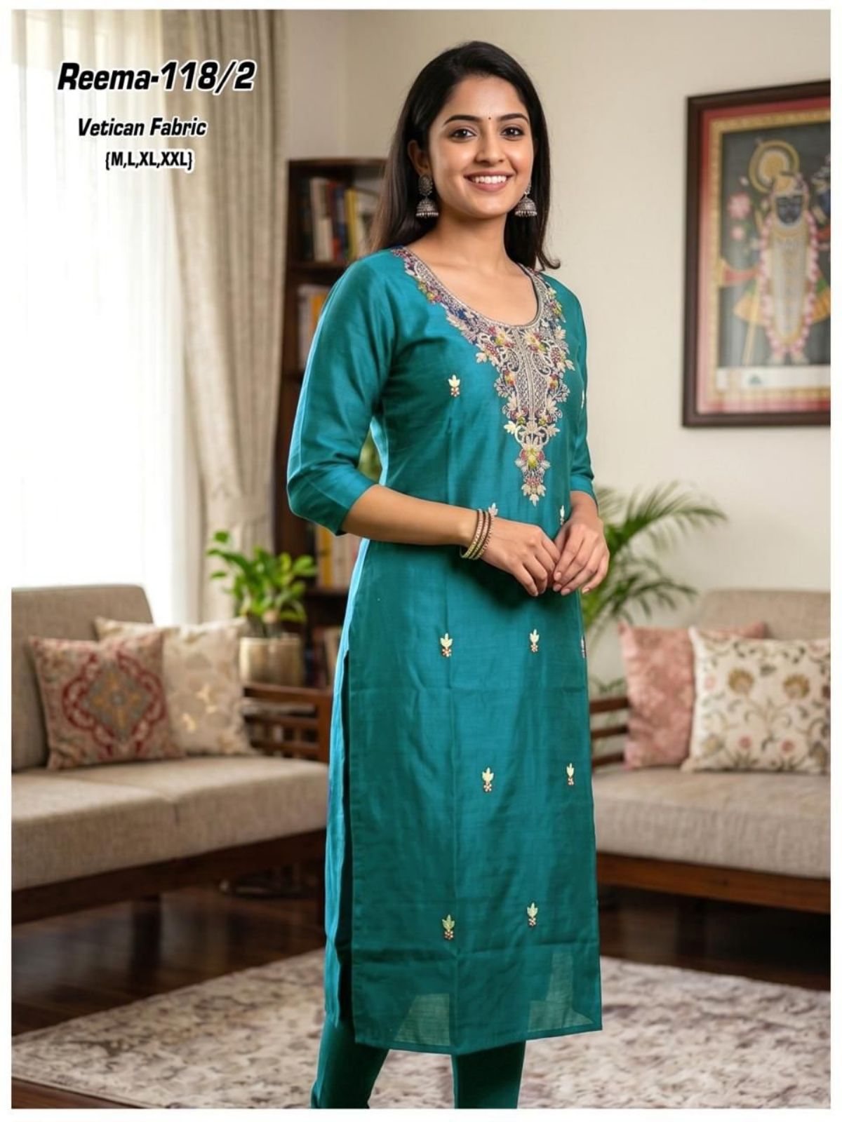 Women's Ethnic Wear Vetican Straight Kurti Reema-118/2