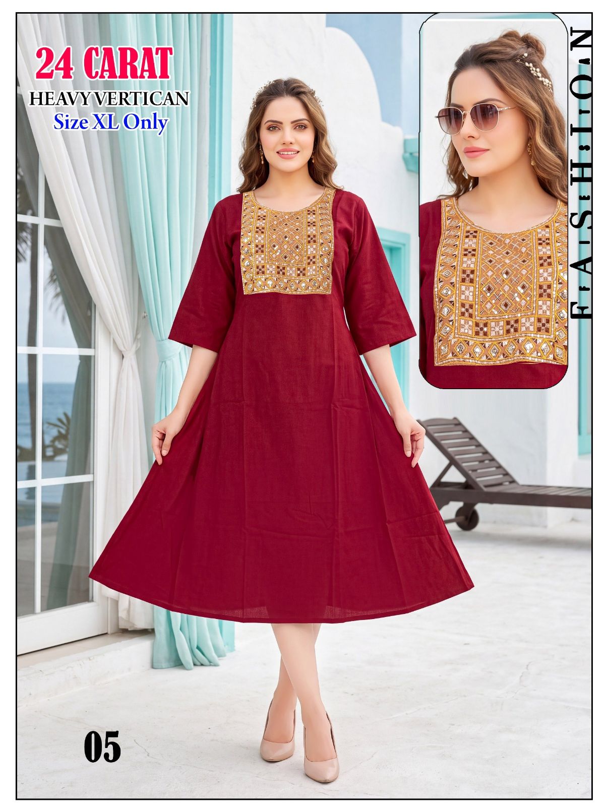 Shree Surbhi Women's Anarkali Suit Set- 24 Caret- 05