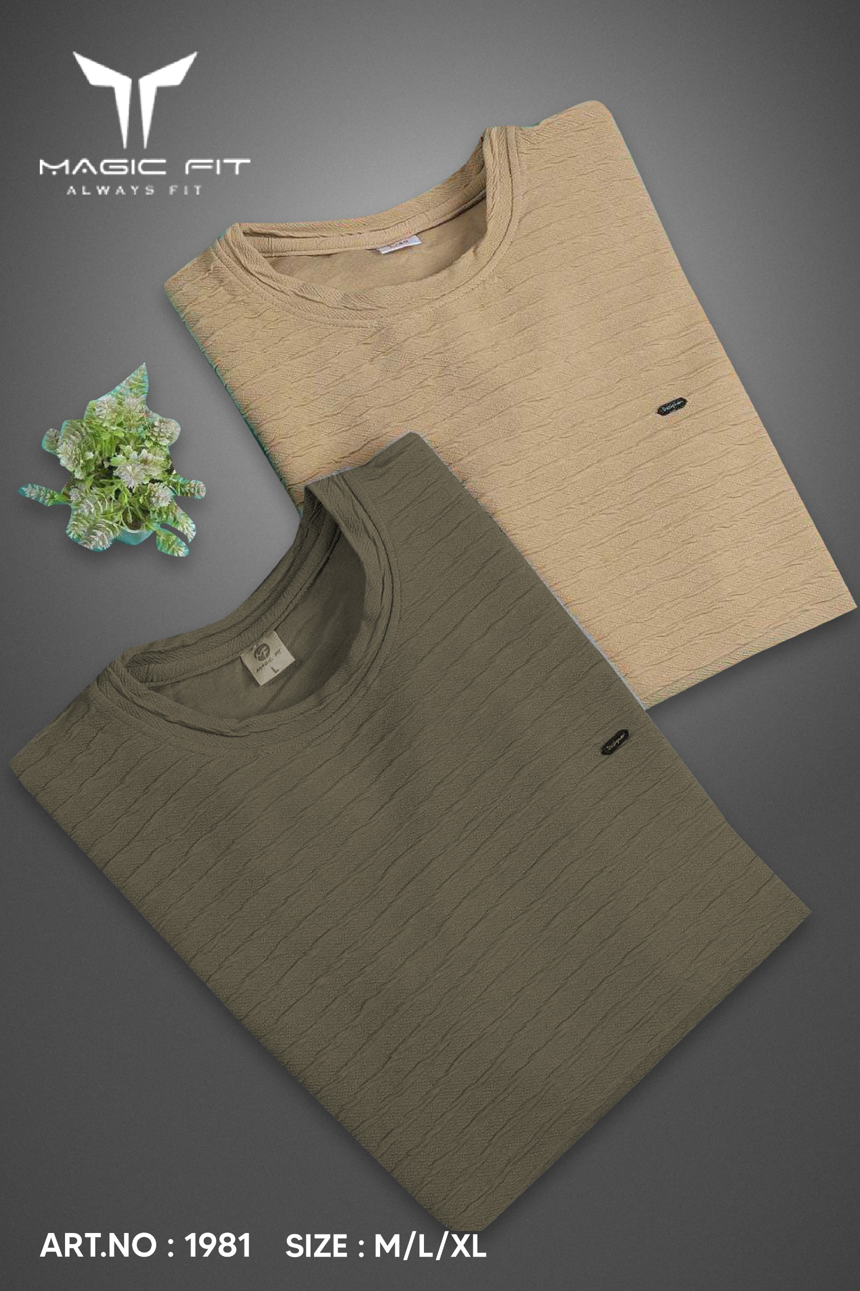 BRAND :-MagicFit  MENS Full Sleeve Round Neck Tshirt,1981/1735:L