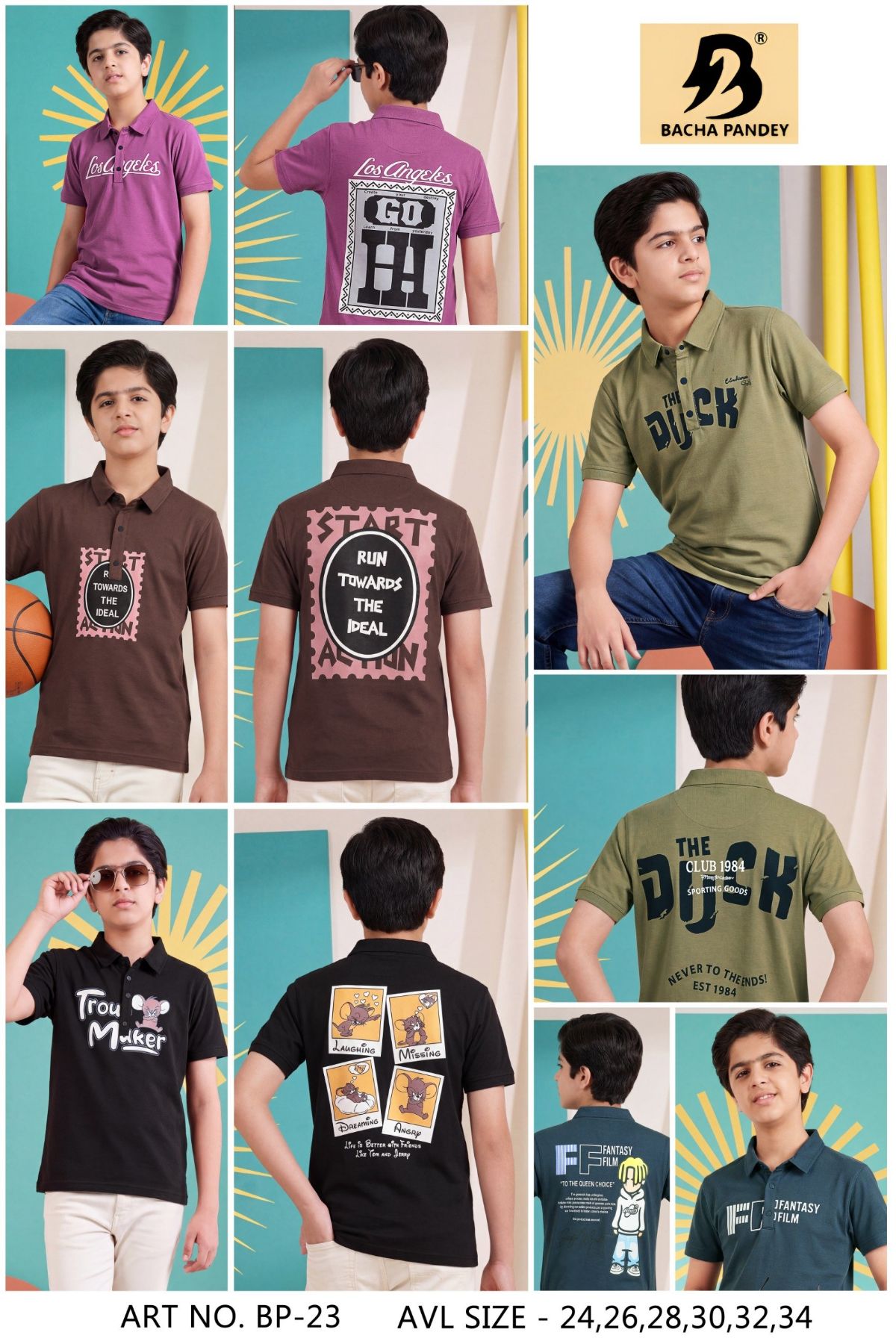Boys Half Sleeve T-shirts - BP-23