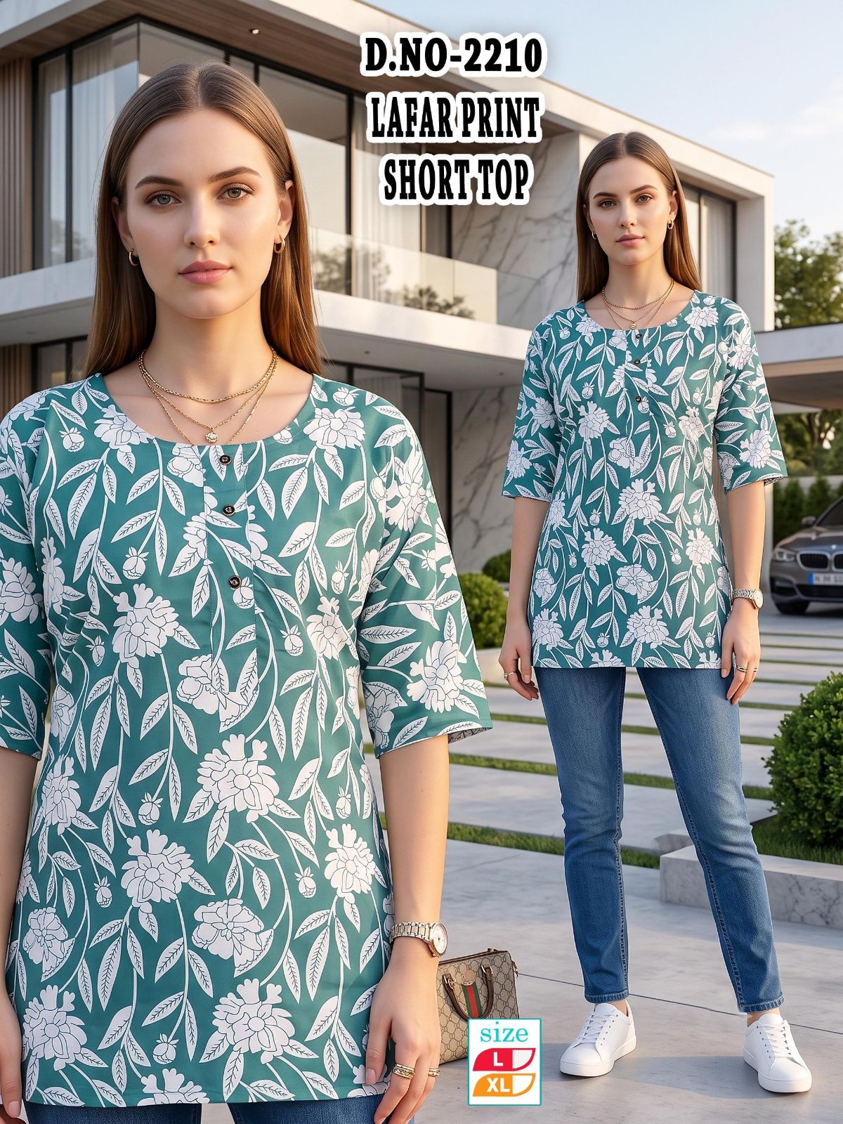 Women's Rayon Short Kurti- D No-2210