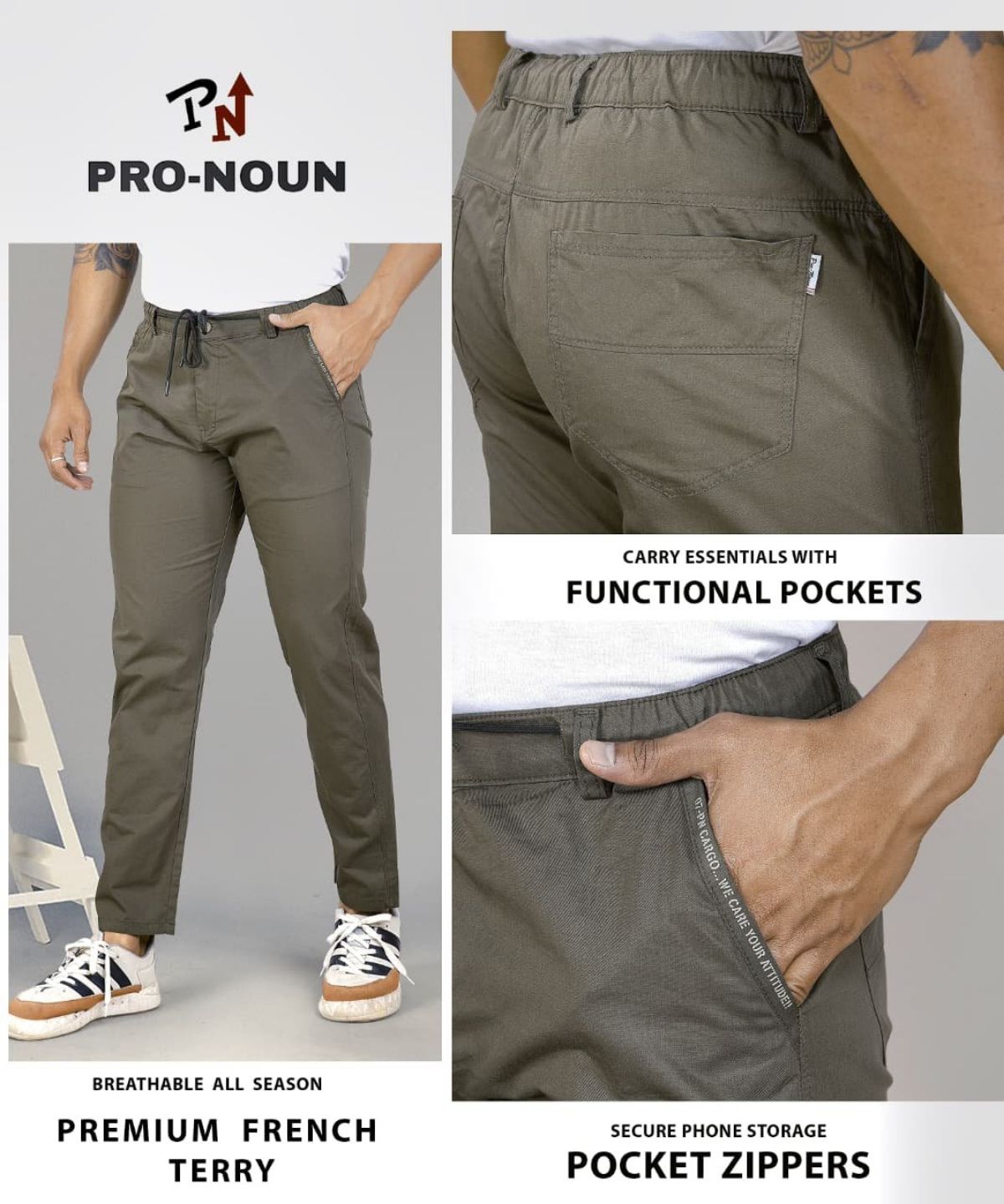 Pro-Noun Men's Cotton Lounge Wear Pants -1715