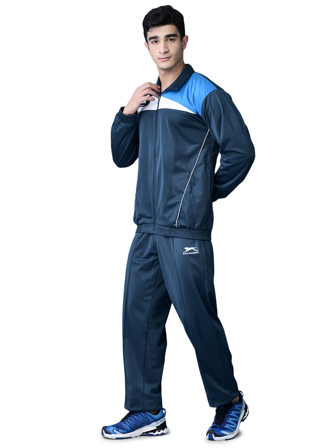 Men's Tracksuit  459A-TP-Air Force/Cyan/White-XXL