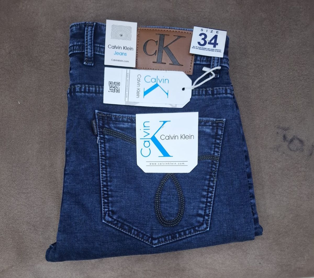 Men's Denim Jeans By Mac Hardy- Navy Blue