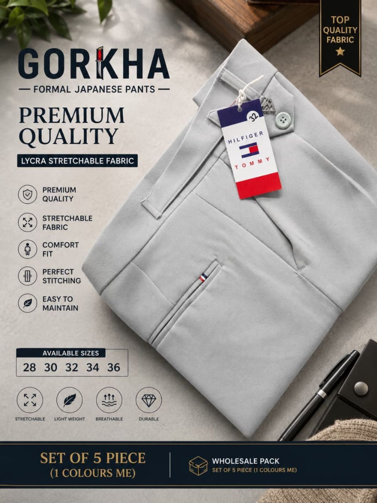Updry Men's Gorkha Japanese Pants