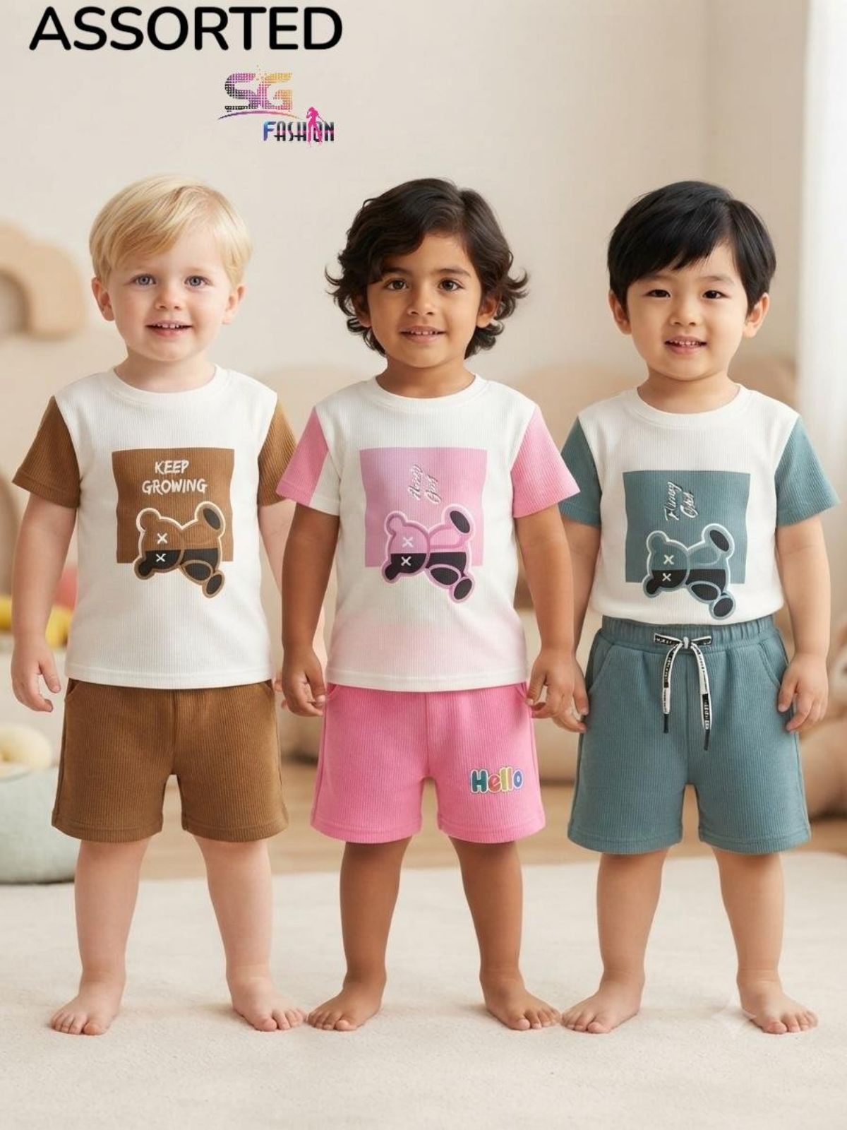 SG Fashion Boy's Top Bottom Set