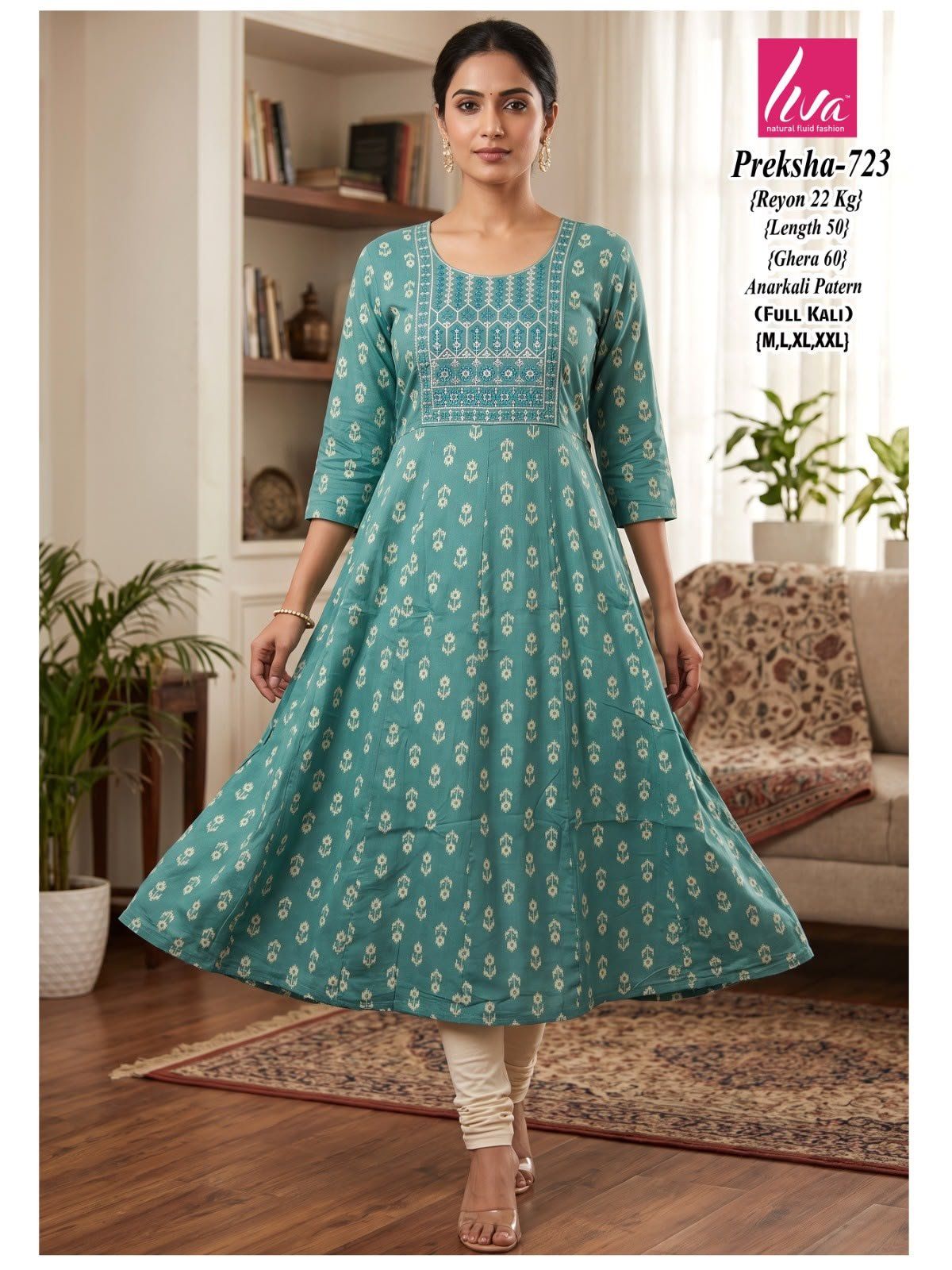 Women's Ethnic Wear Full Ghera Anarkali Suit -Preksha-723